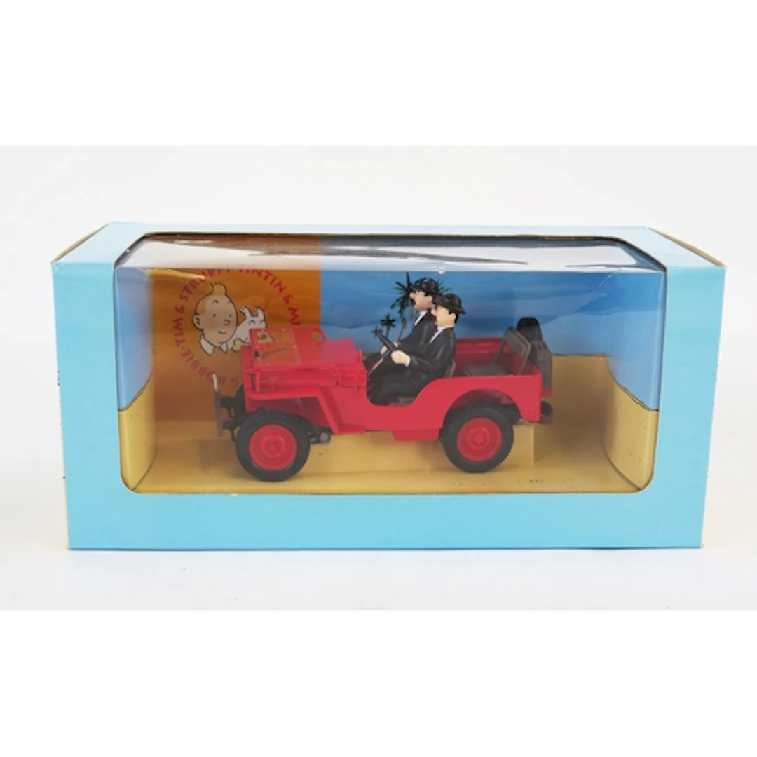 Hapax Tintin 1:18 Red Willys Jeep with Thompson and Thompson...