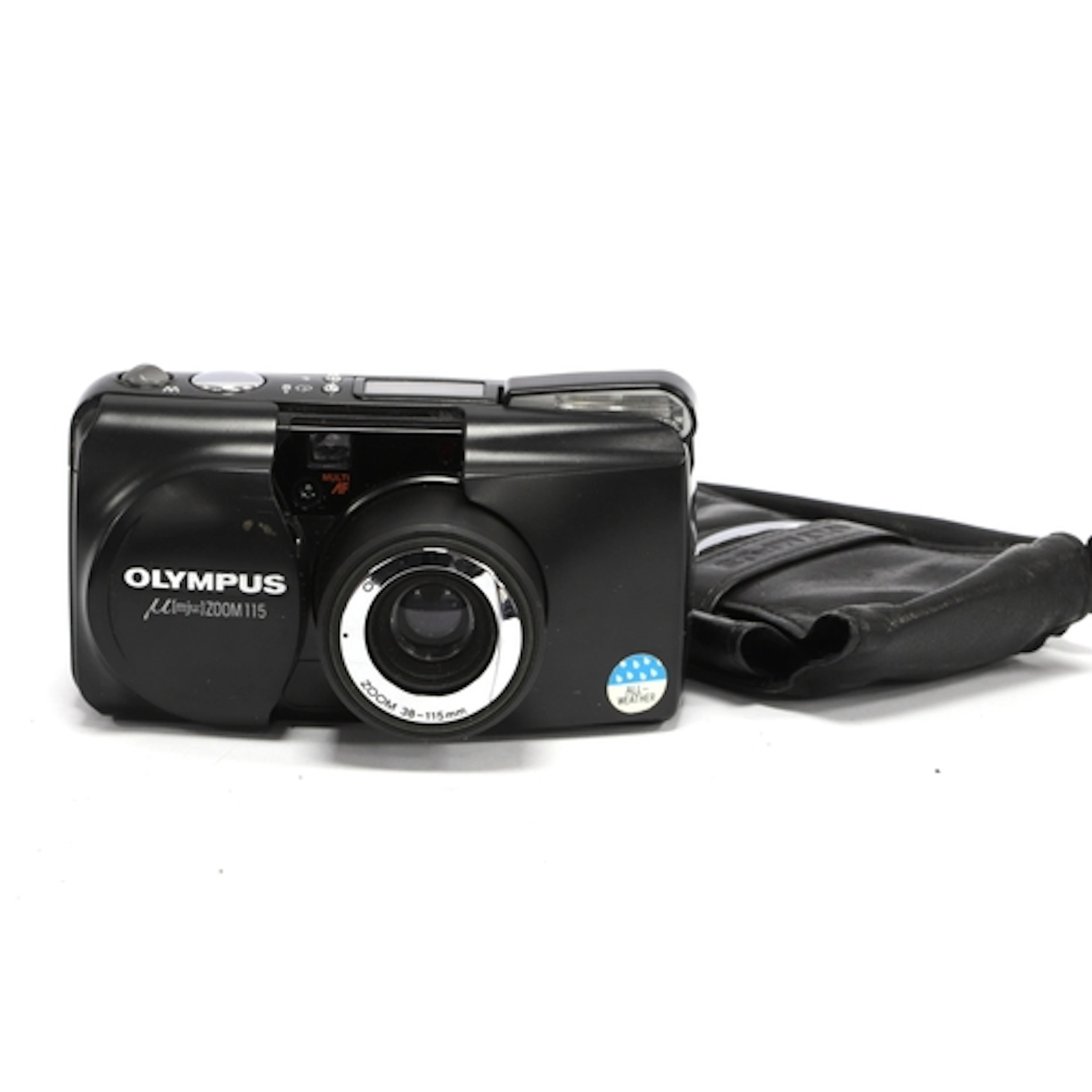 Olympus Mju Zoom 115 Compact Film Camera, cased, Untested.