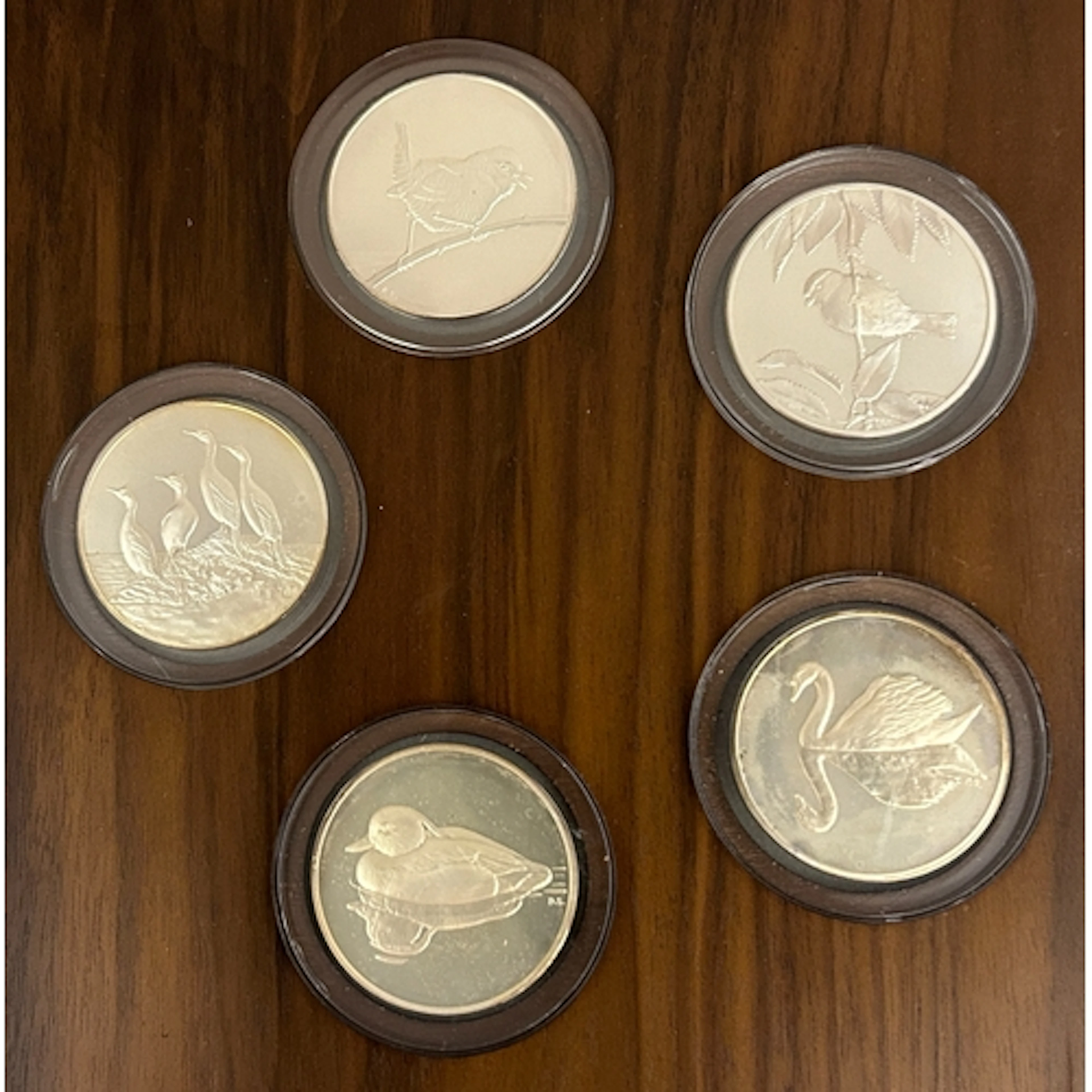 Peter Scott’s British Birds, a 35-medal sterling silver set ...