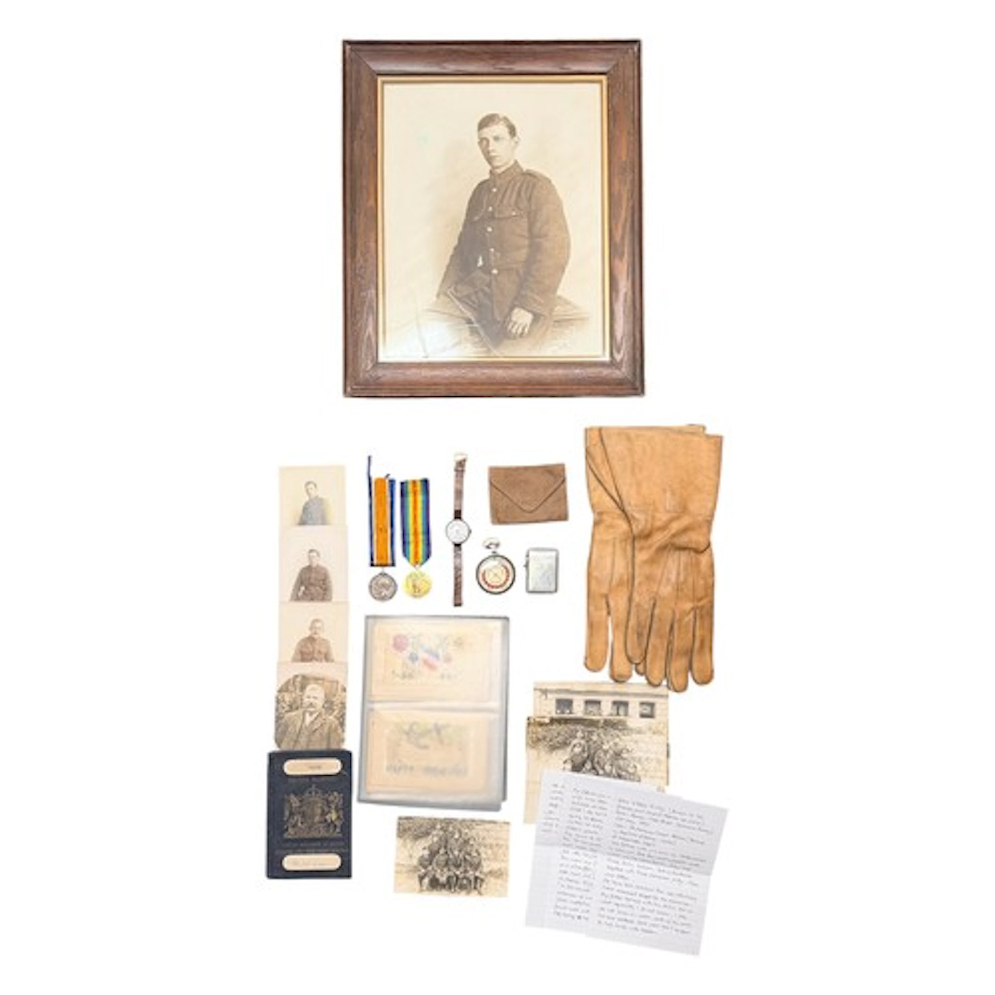 WW1 British War Medal and Victory Medal Group to A-342632 Ac...