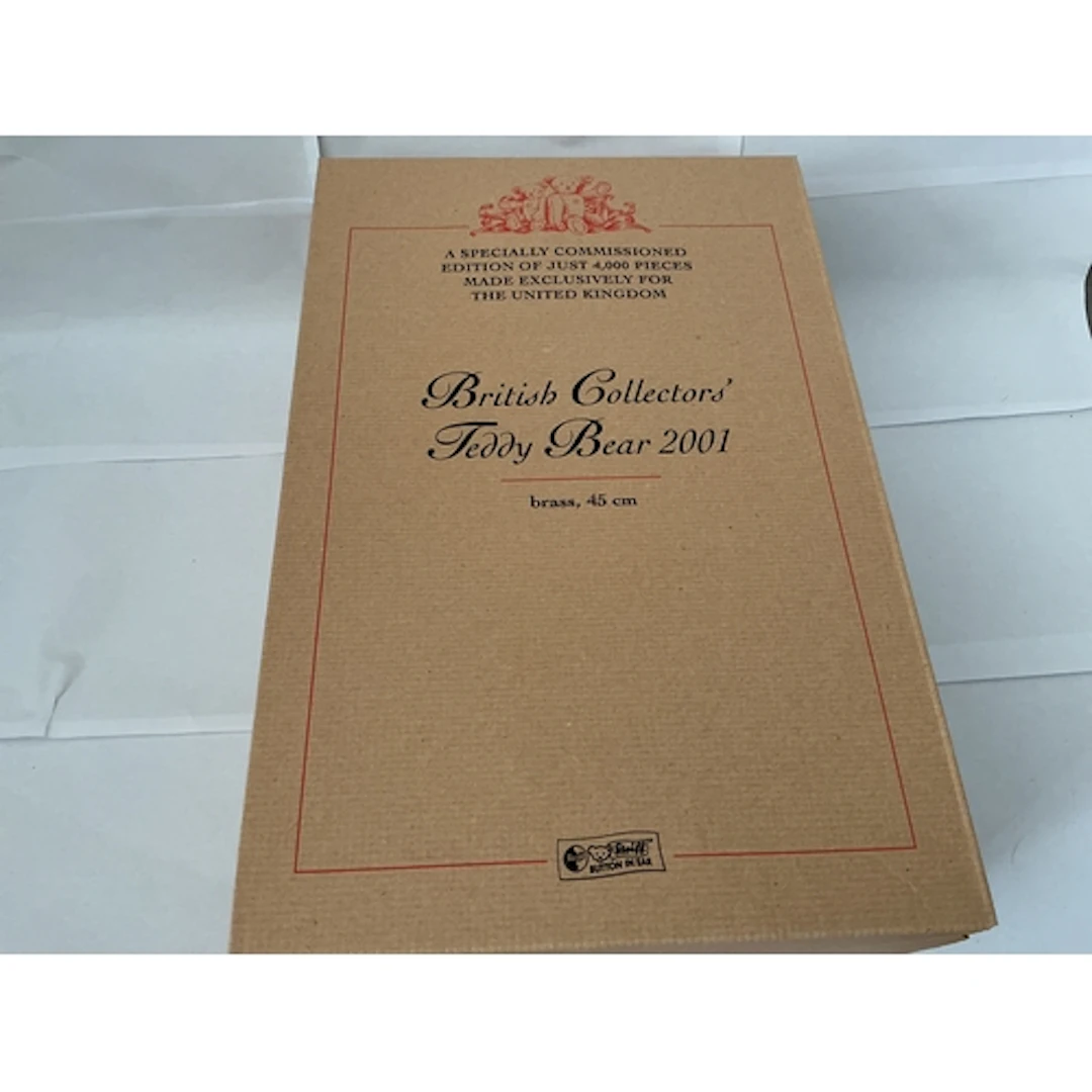A Boxed British Collectors 2001 Brass 45 Steiff Teddy Bear. ...