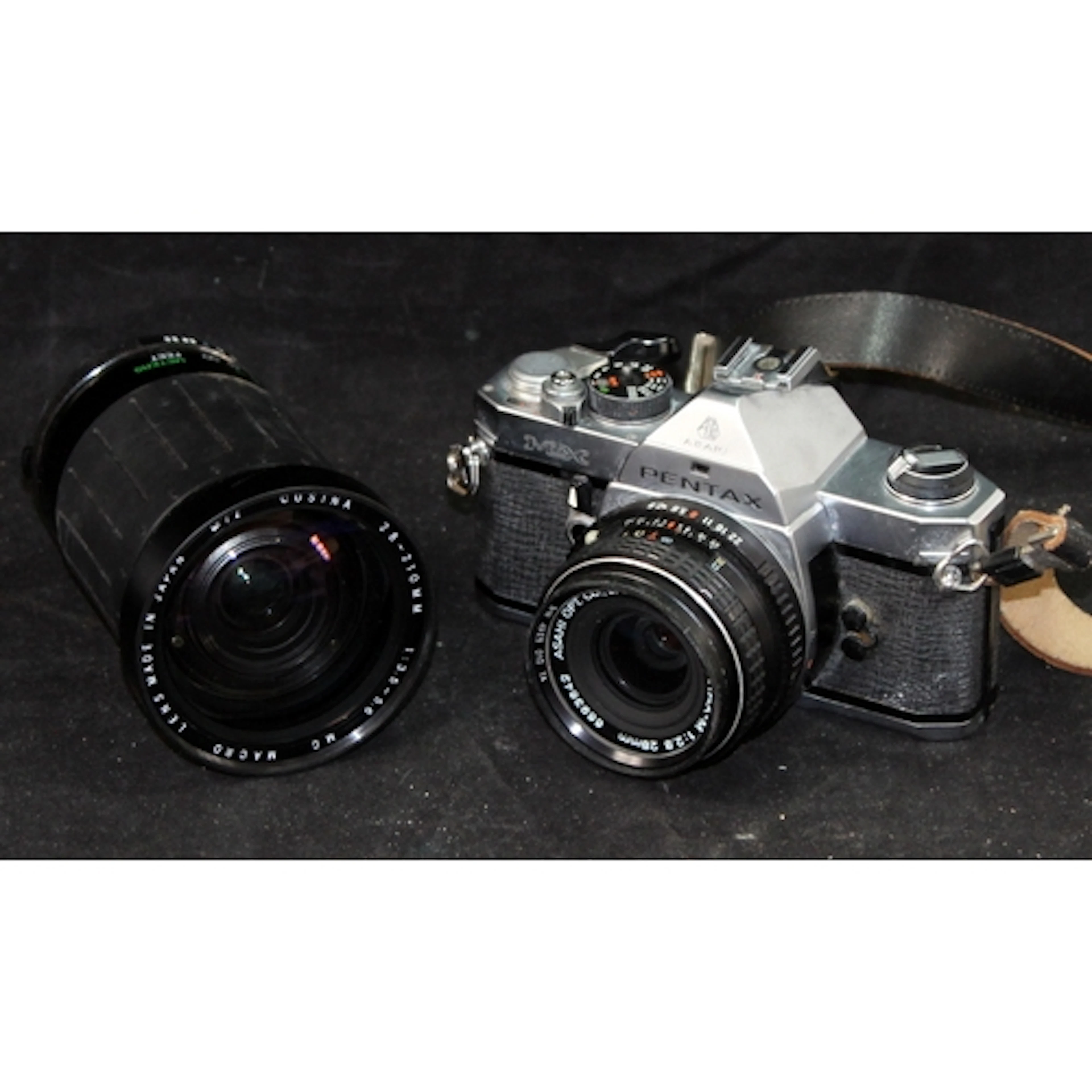 Pentax ME 35mm film SLR camera c/w Olympus O/OM fit Cosina 2...