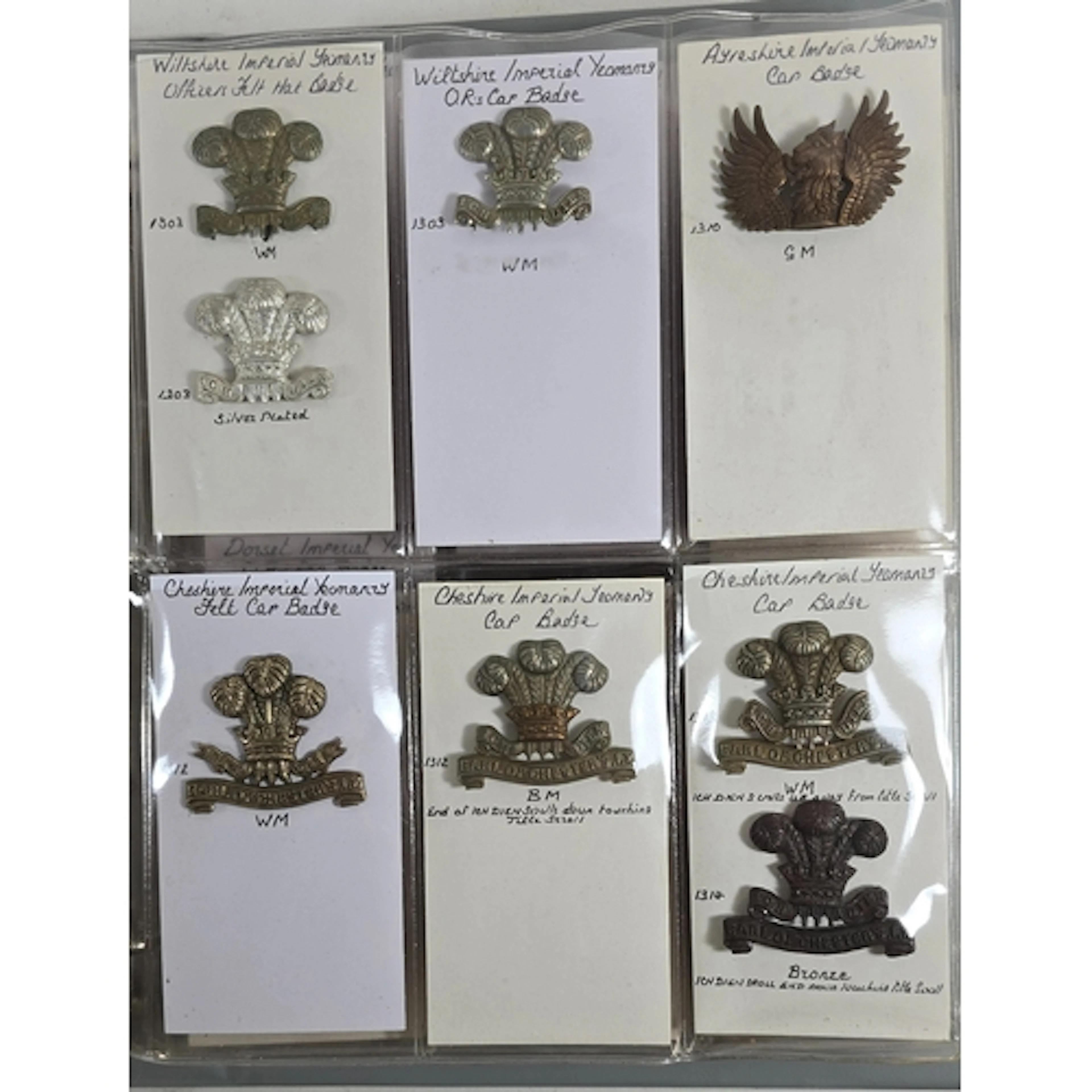 32 good restrike Imperial Yeomanry cap badges, including Off...