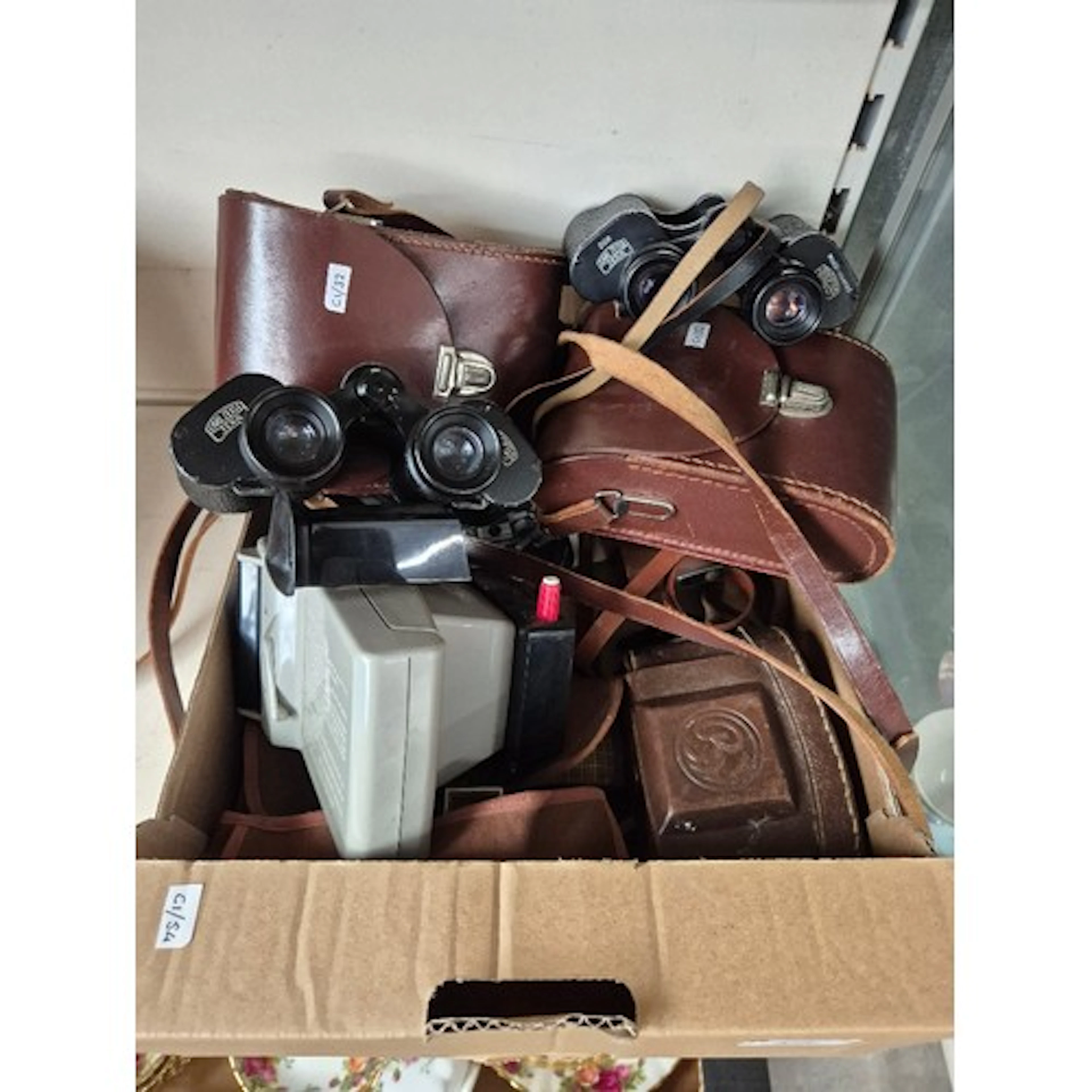 2 pairs of Zeiss Jenoptem 8x30 binoculars in leather cases t...