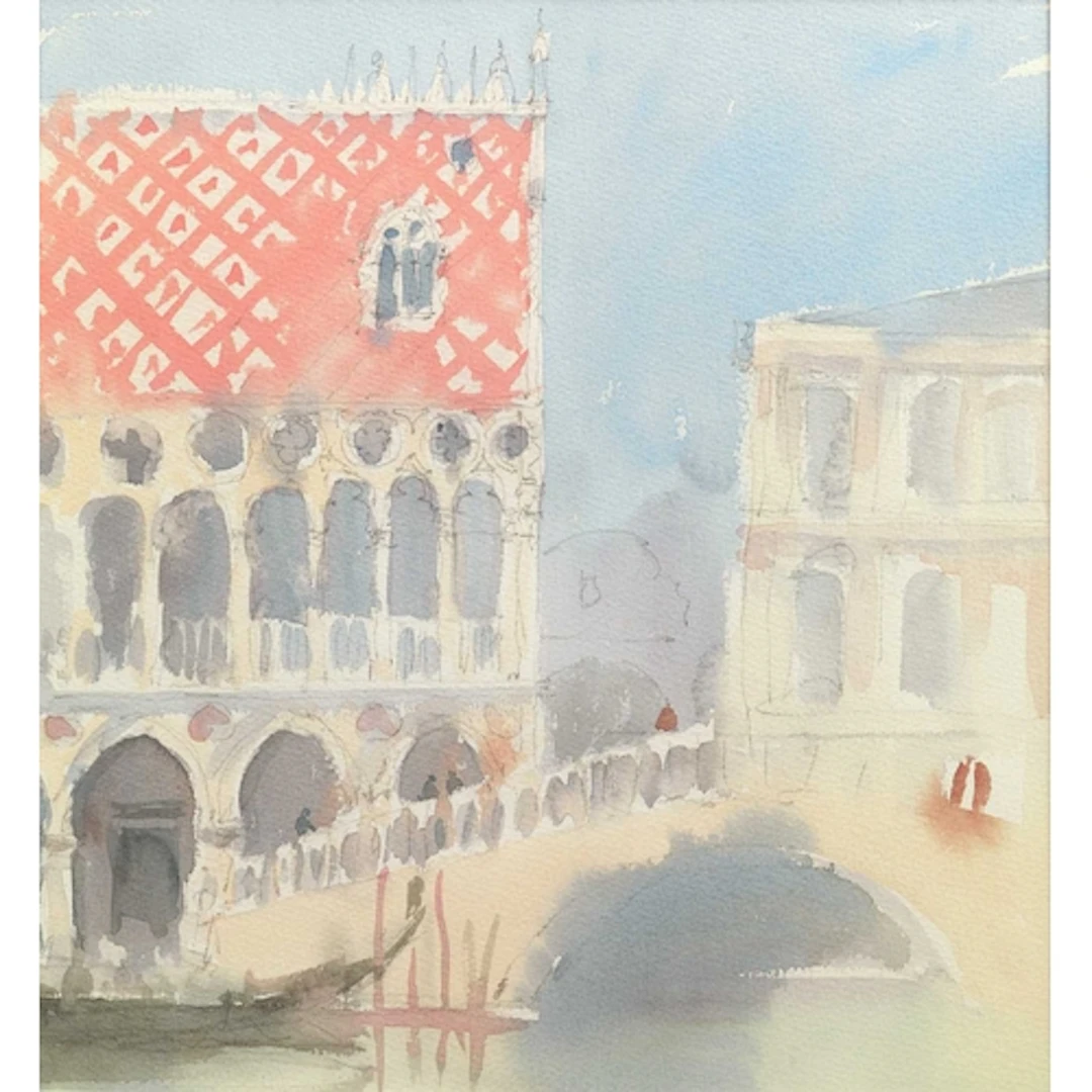 § John MILLER (1931-2002) Venice Watercolour, stamp signed, ...