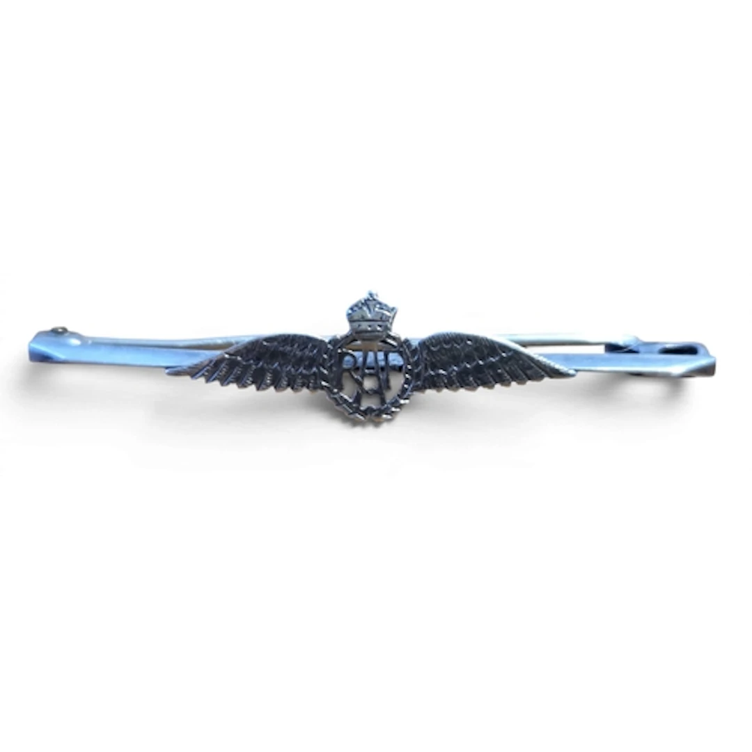 A WWII RAF Sterling Silver sweetheart bar Brooch.