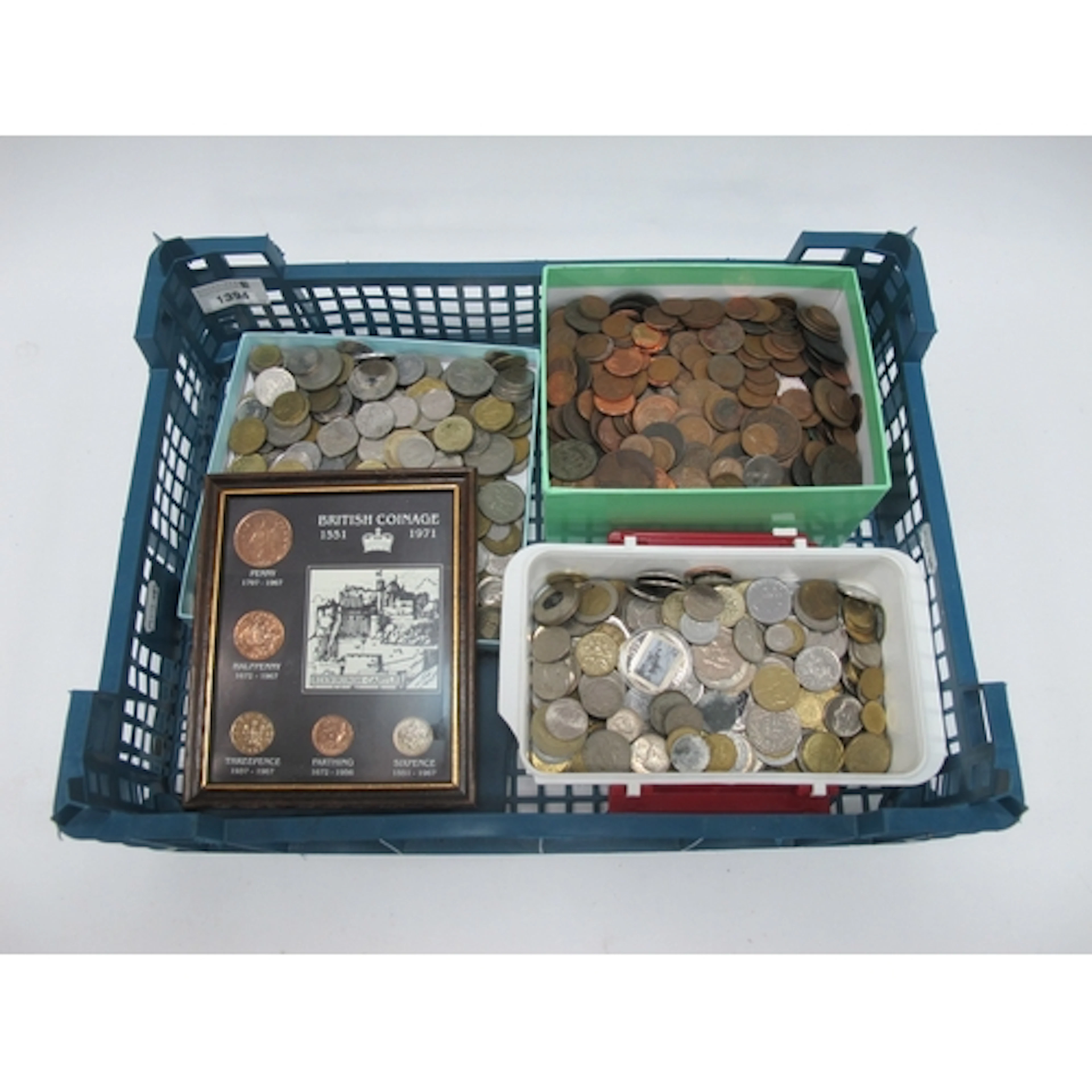 Large Collection Of World Coinage, includes GB pennies, half...