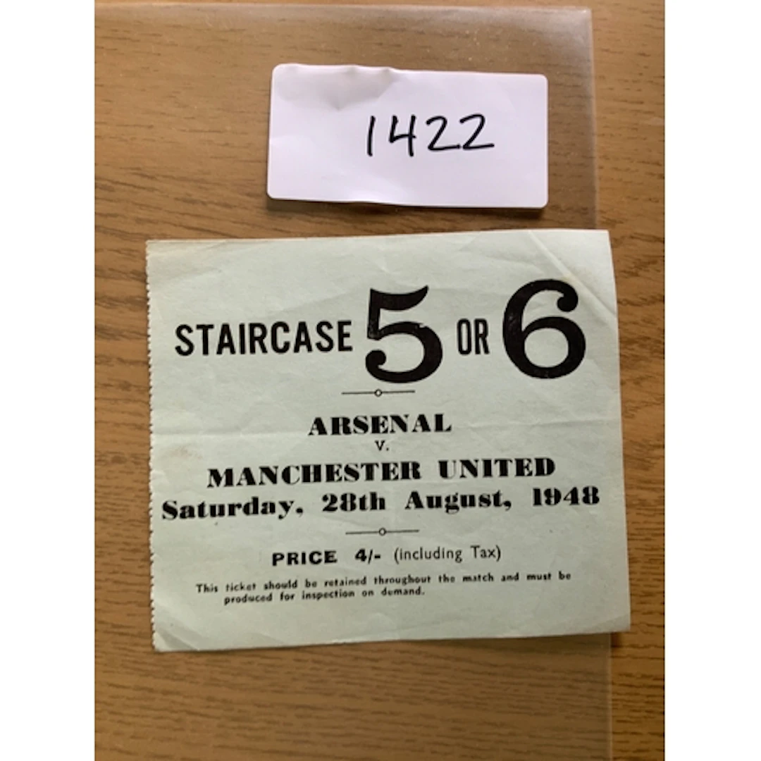 48/49 Arsenal v Manchester United Football Ticket: League ma...