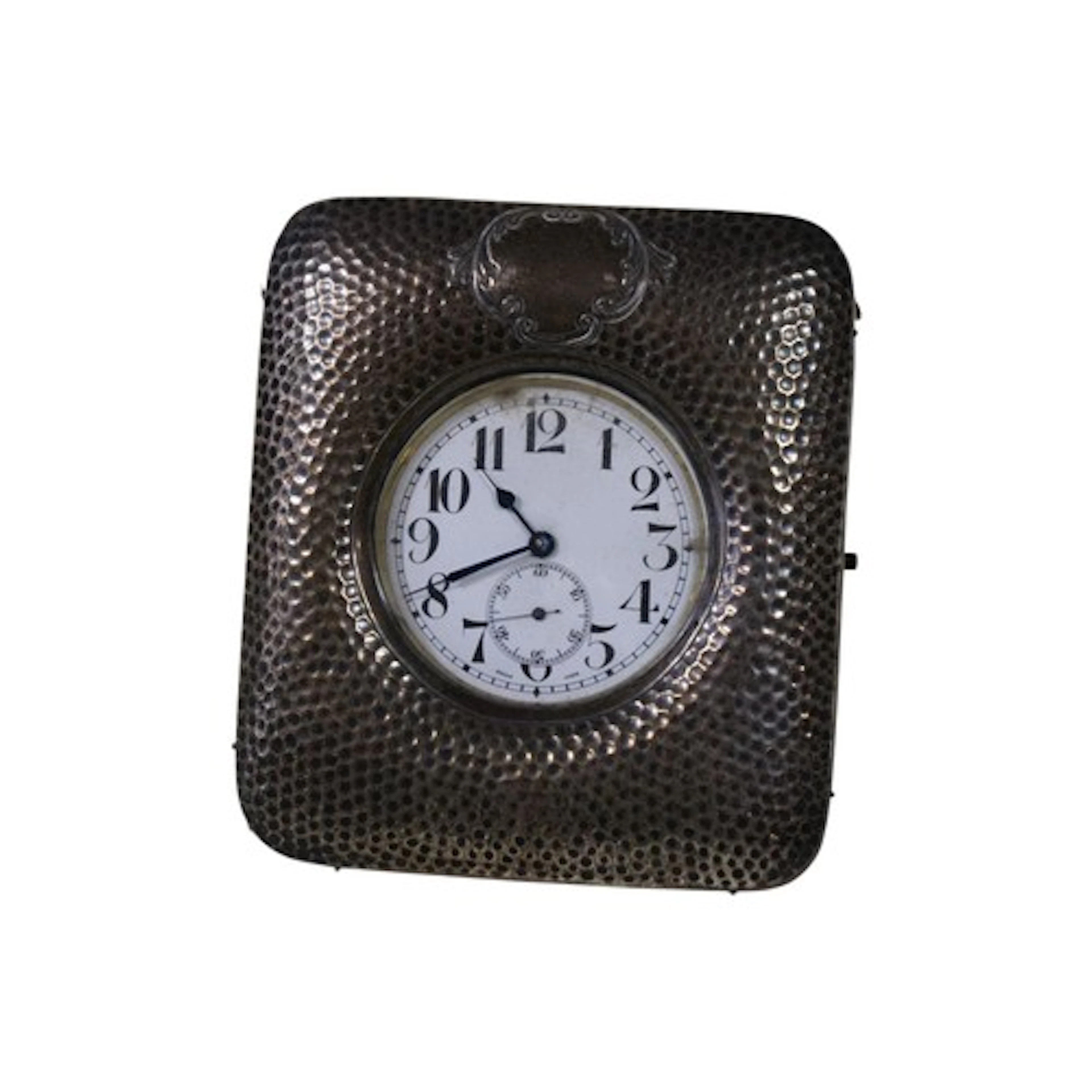 An Edwardian silver mounted easel-backed watch case, Birming...