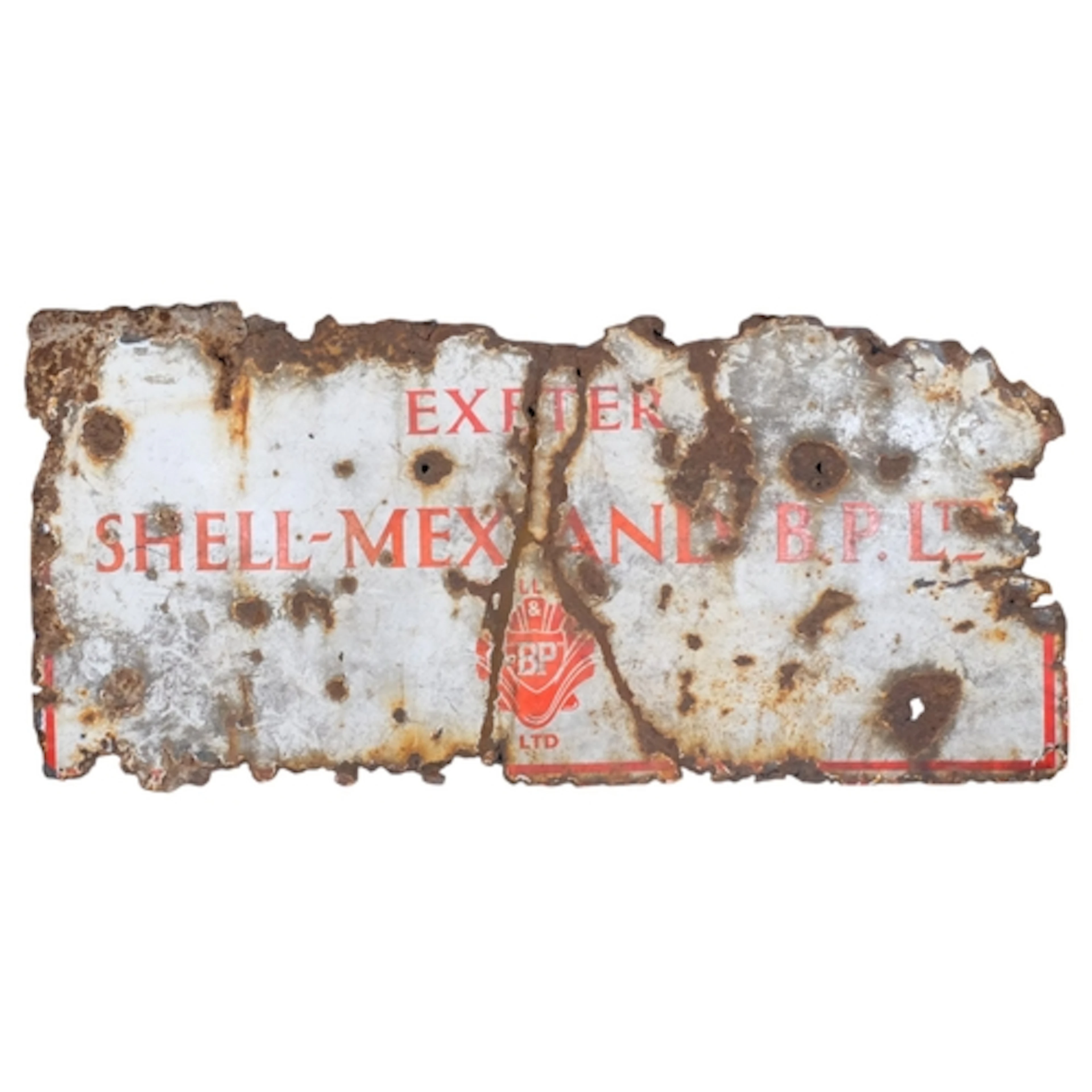 An early Shell-Mex And B P Ltd enamelled advertising sign, (...