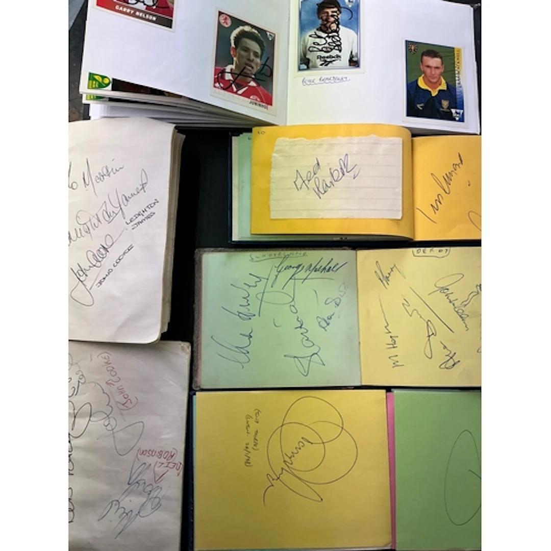 Football Autograph Books: 7 autograph books with mainly sign...