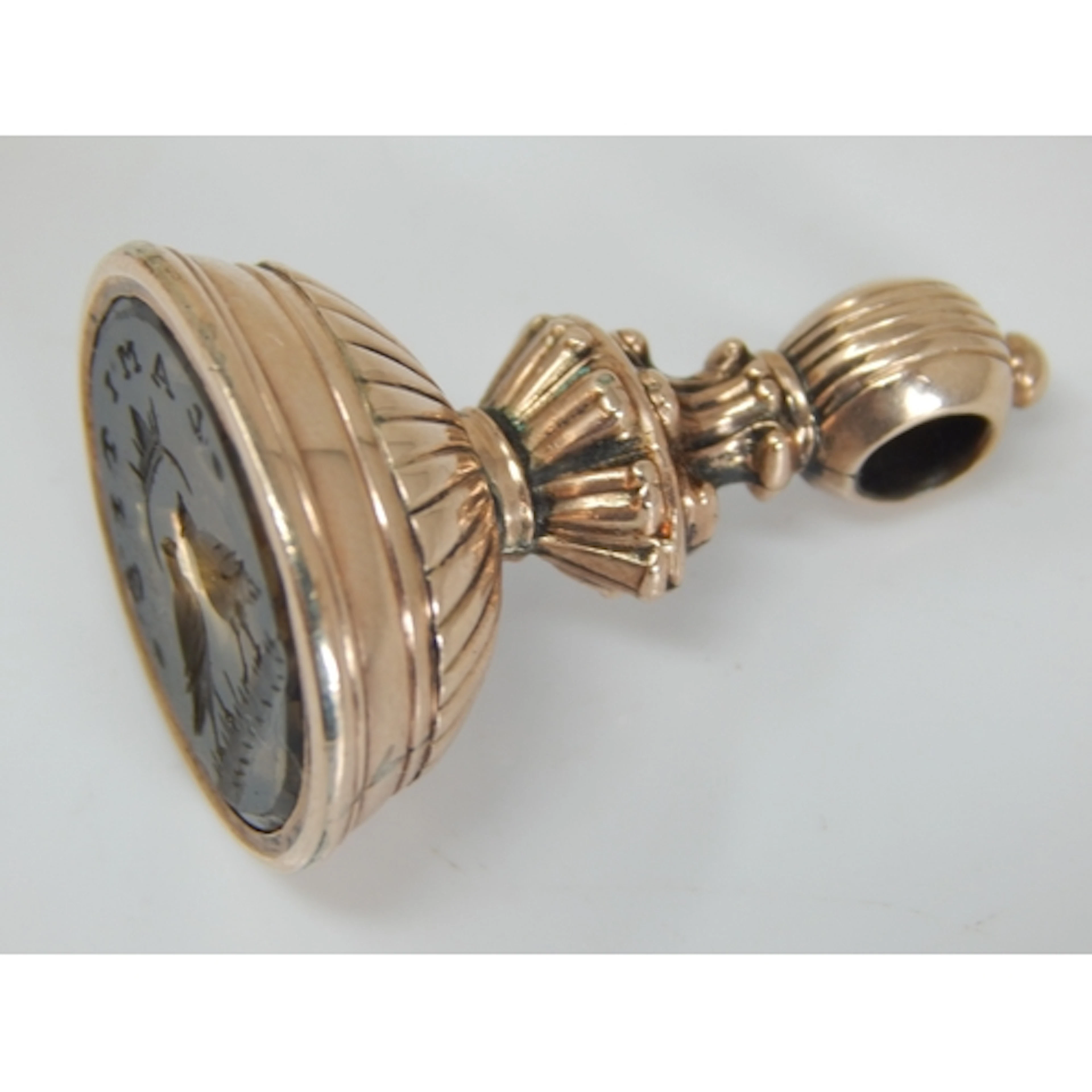 Victorian 9ct Gold Engraved Intaglio Watch Fob: Gross weight...