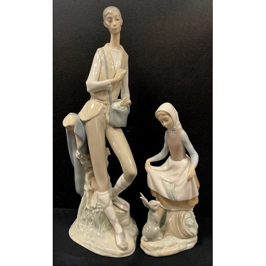 Lladro - a tall figure of Del Monte boy model 1050, resting ...