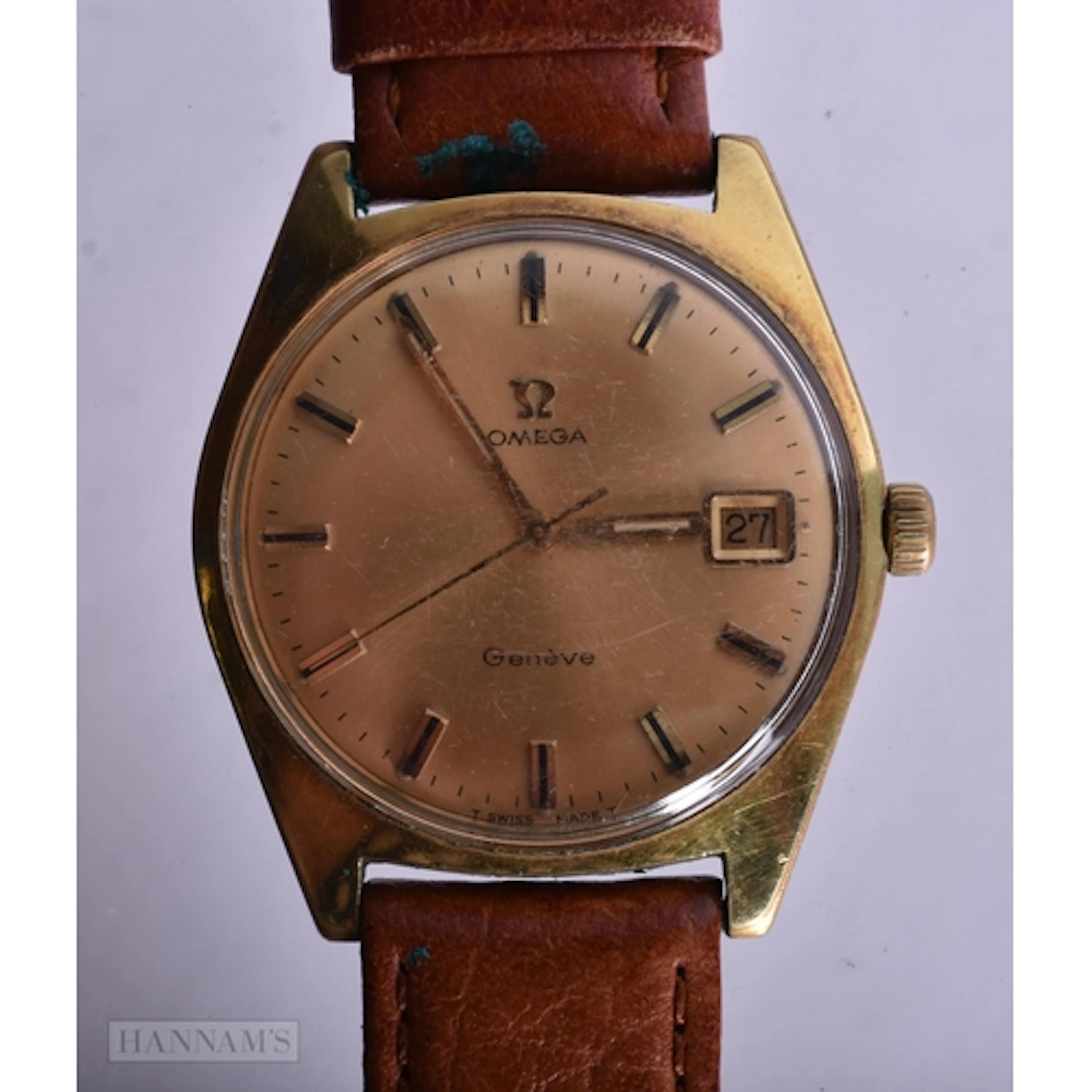 Gold Tone Omega Geneve Watch. Not Working. 3.6 cm incl cro...