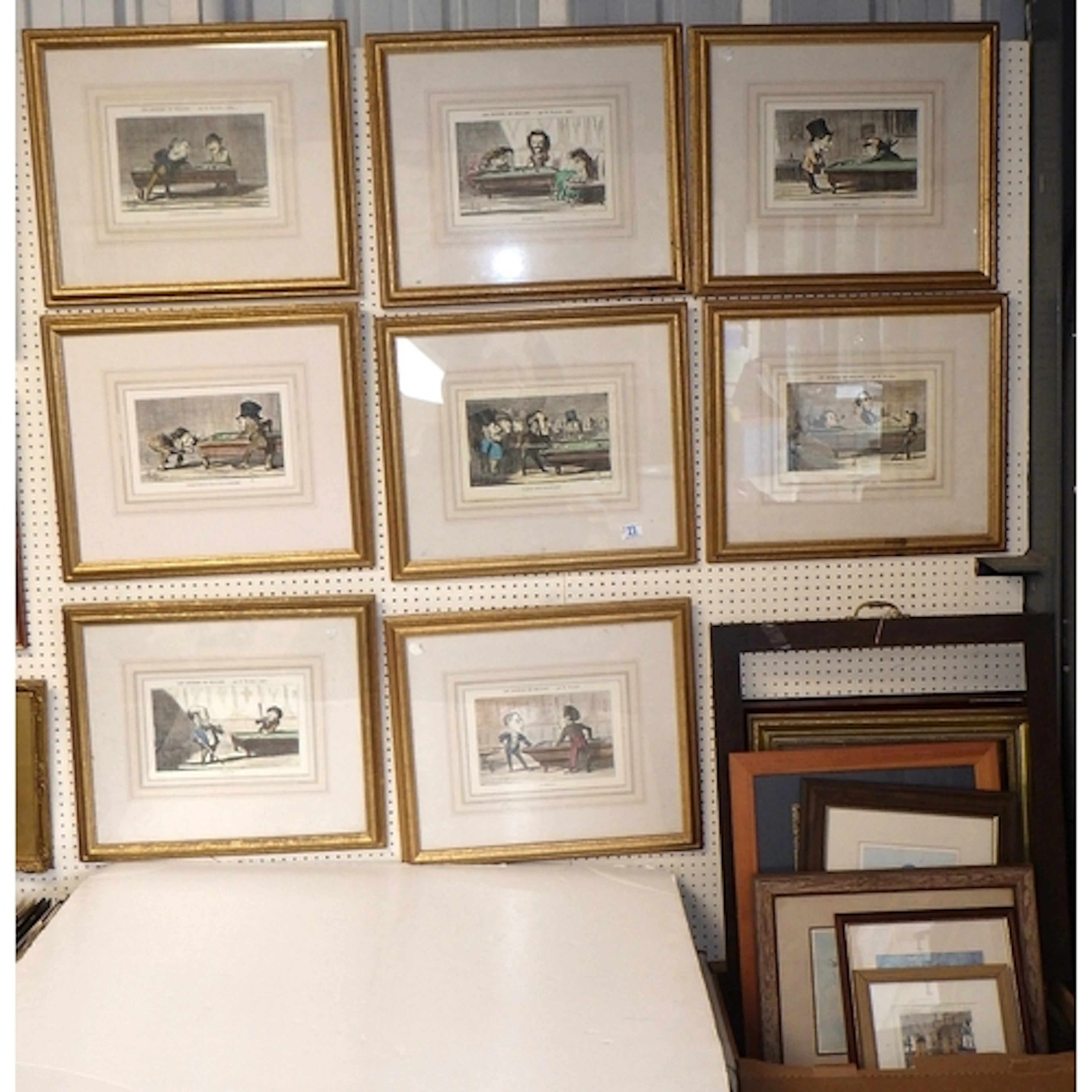 A set of eight Billiards prints together with further prints...