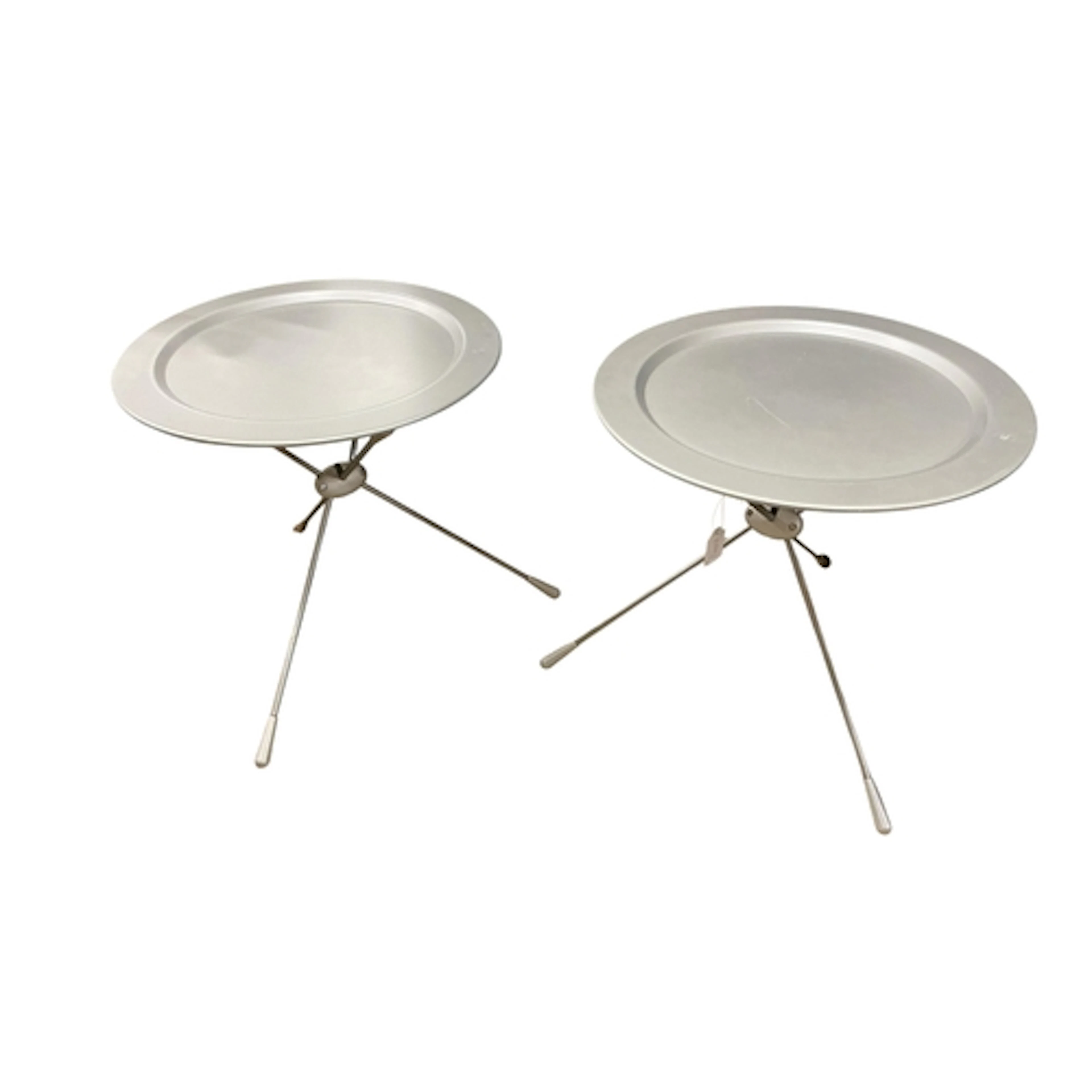 A pair of Ligne Roset occasional tables, diameter 50cm, heig...
