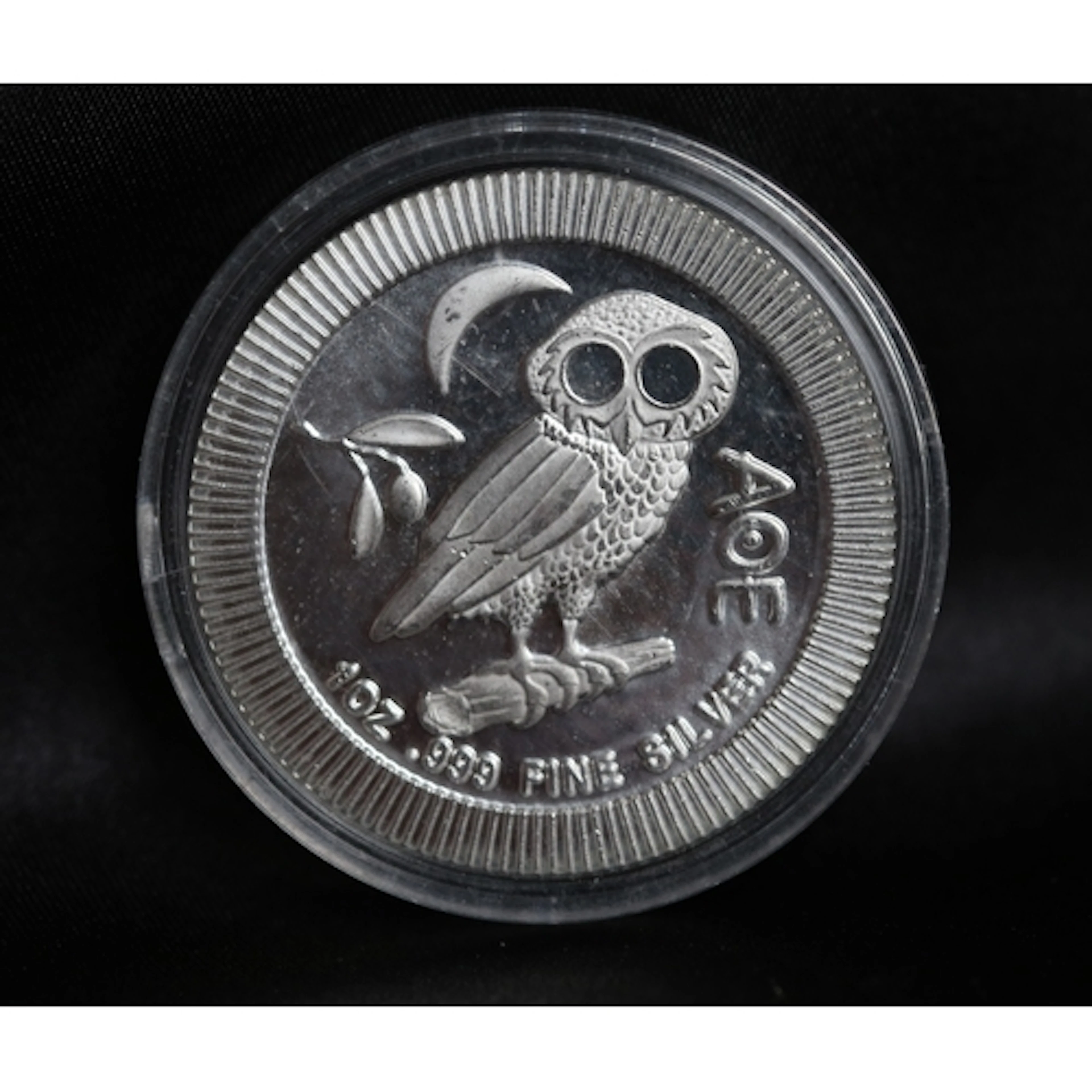 One Ounce Fine 999 Silver Niue 2 Dollar Coin Athena Owl, Que...