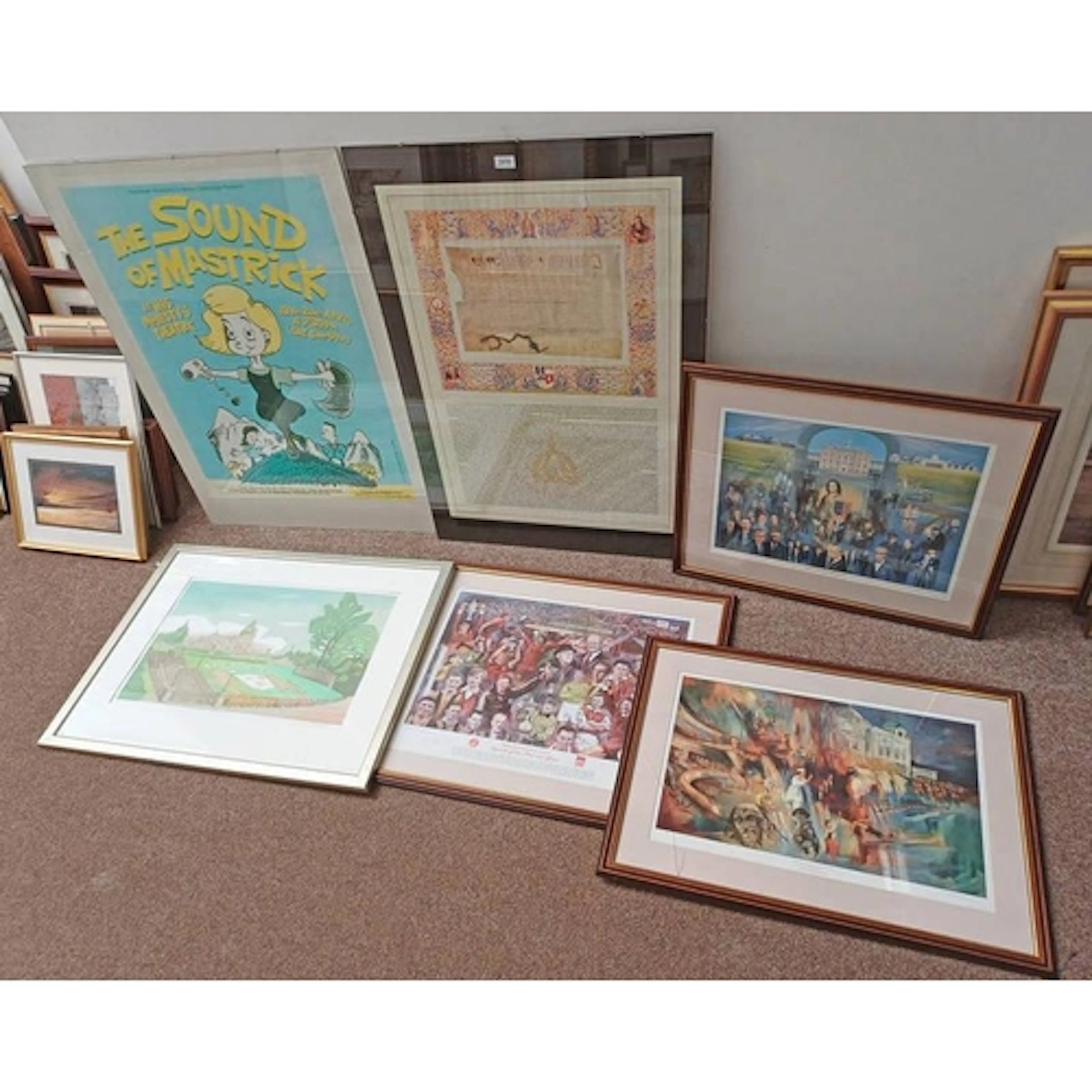 ABERDEEN INTEREST : 2 FRAMED ERIC AULD PRINTS OF ROBERT GORD...