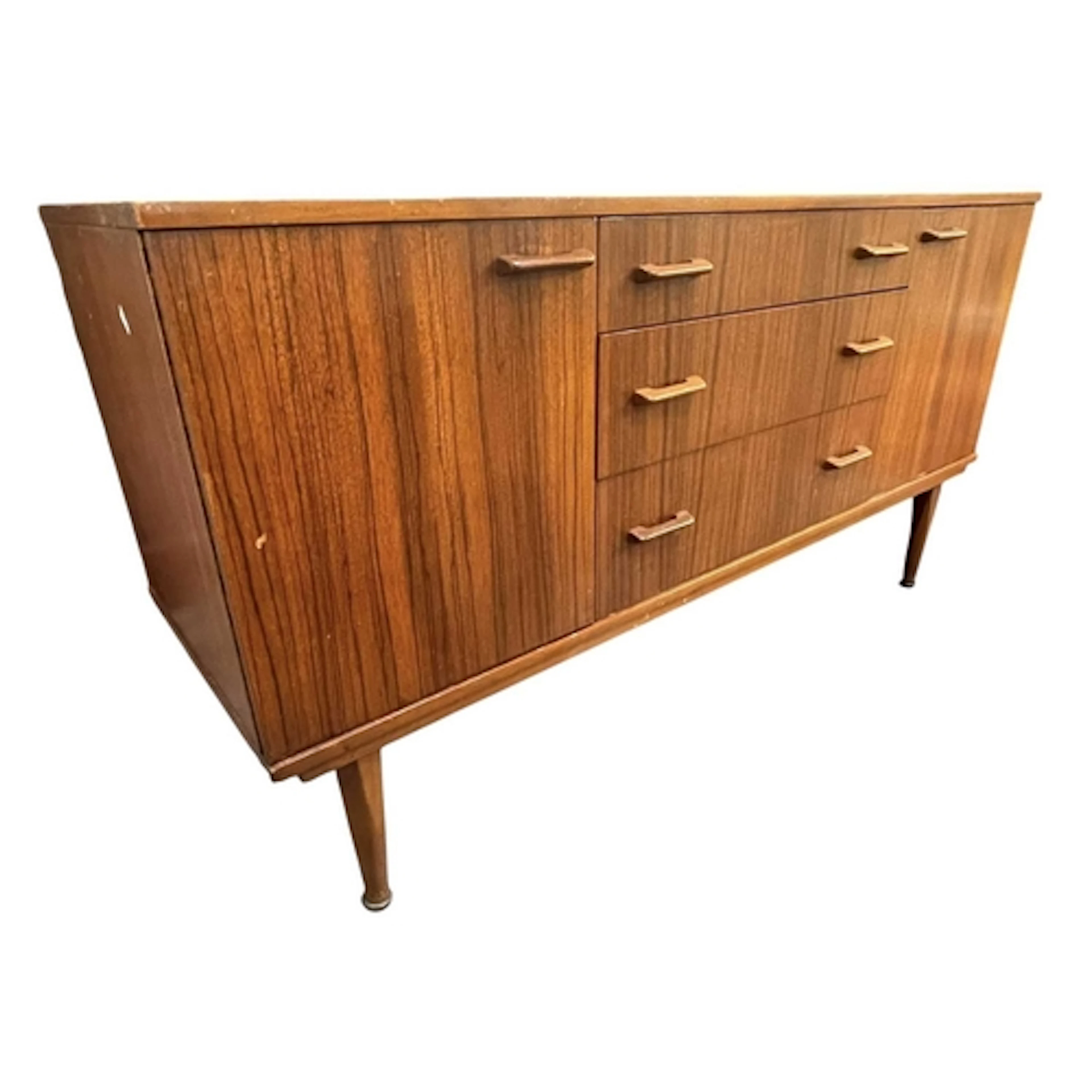 British Modern Design - a mid century teak wood sideboard cr...