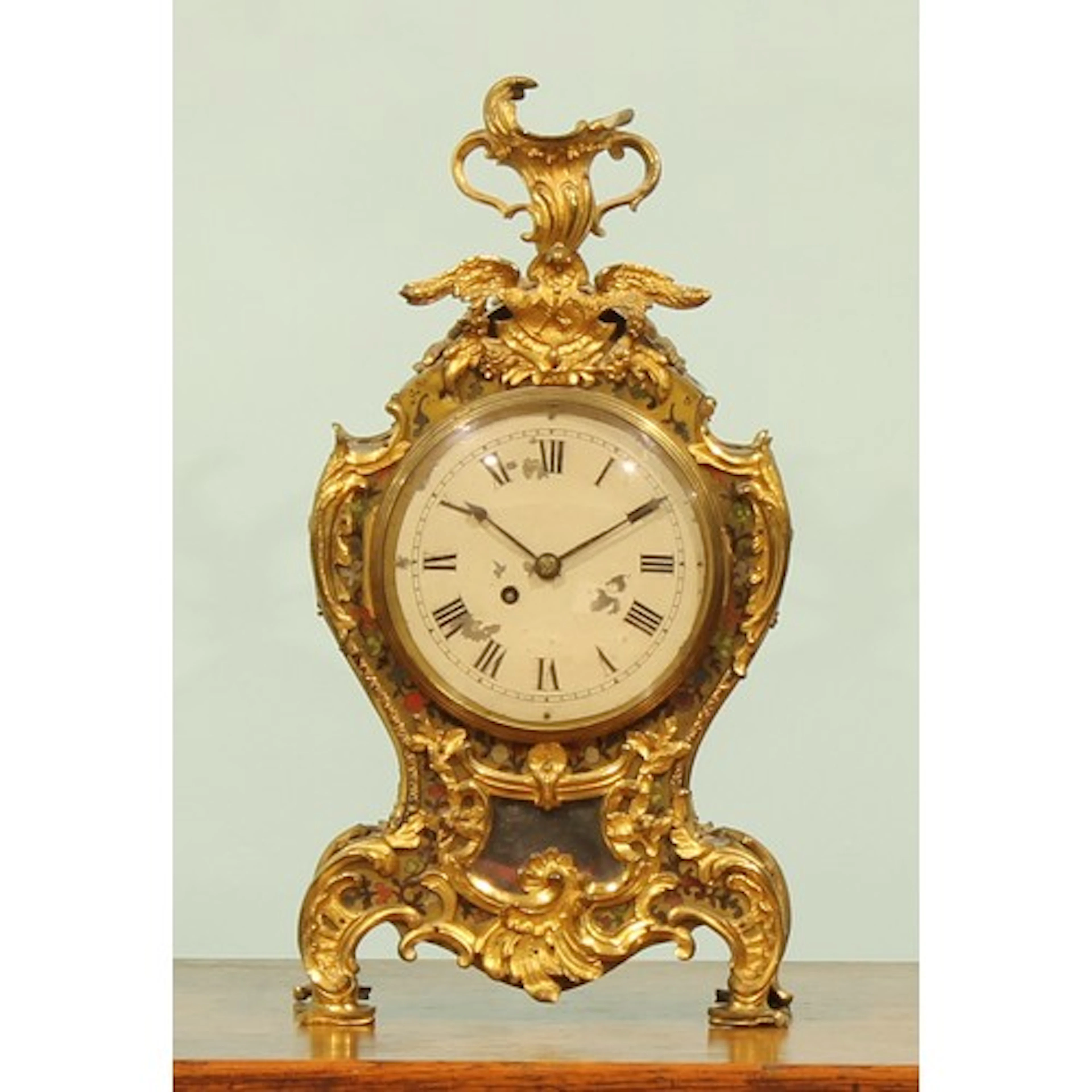 An early 20th century gilt metal mounted table or mantel tim...