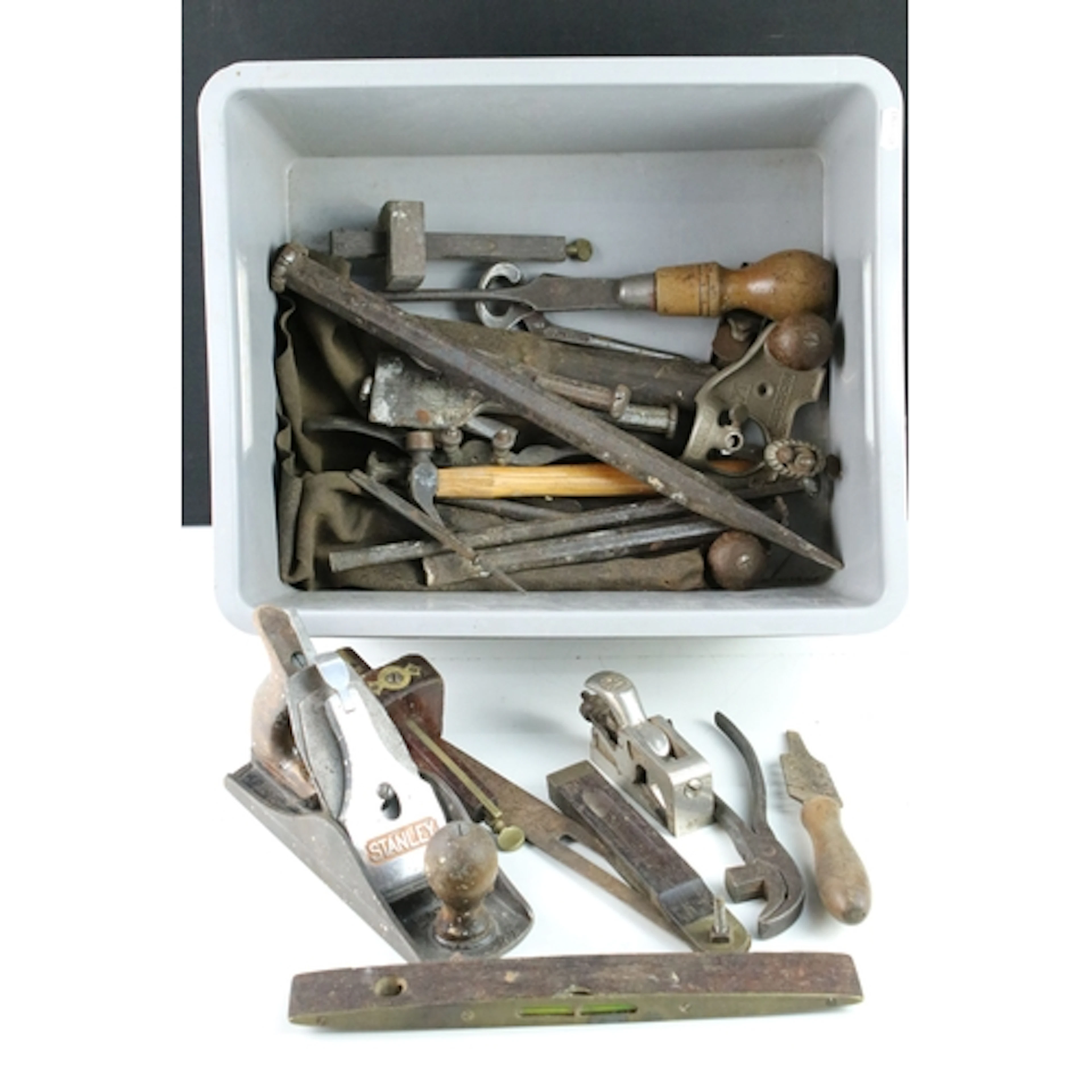Collection of antique and later tools, to comprise a group o...