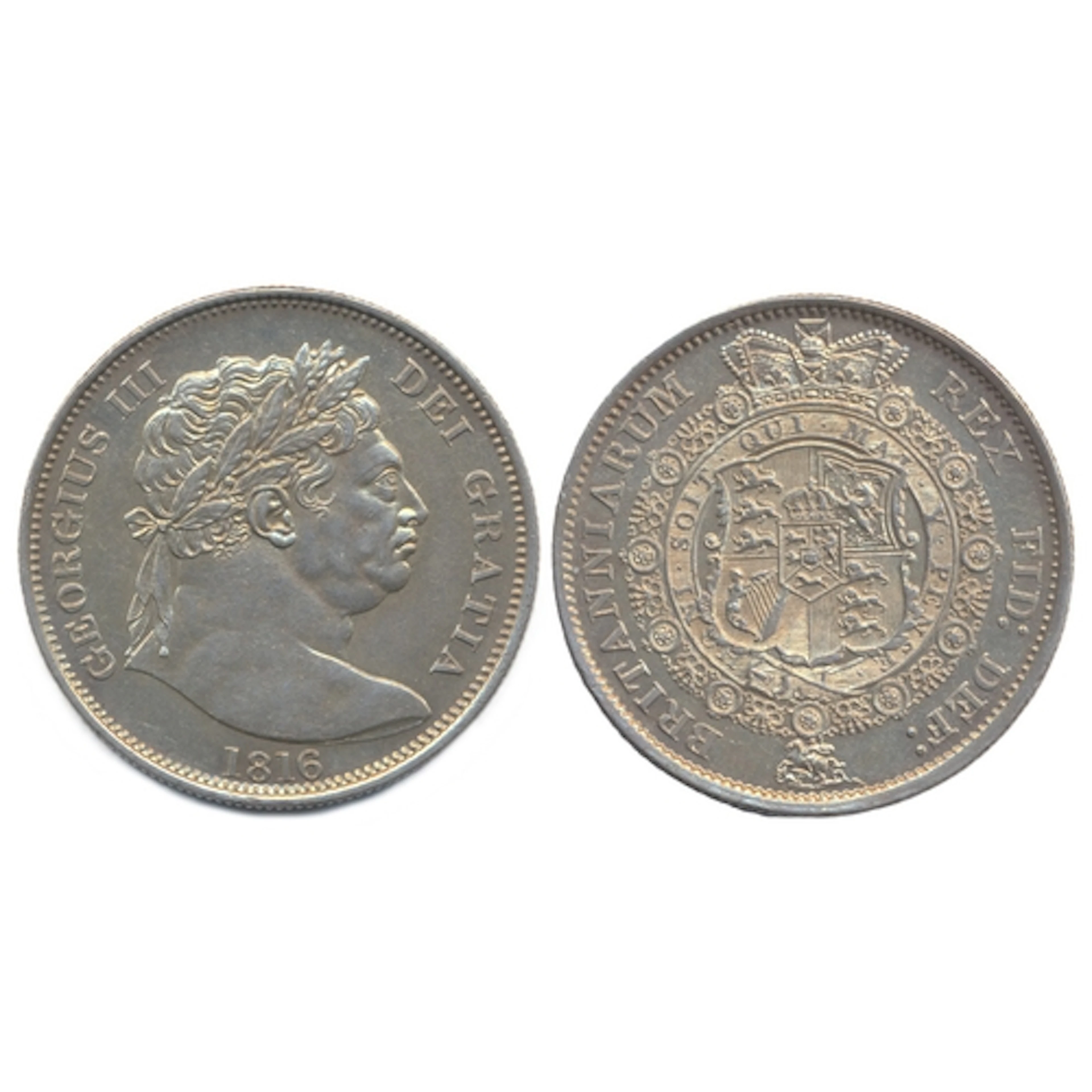 1816 half crown near extremely fine. (Y)