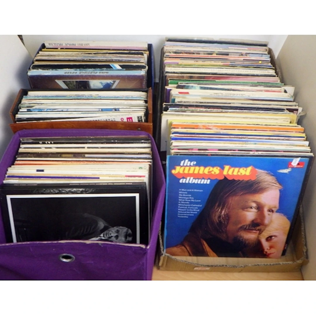 A qty of mixed genre LPs