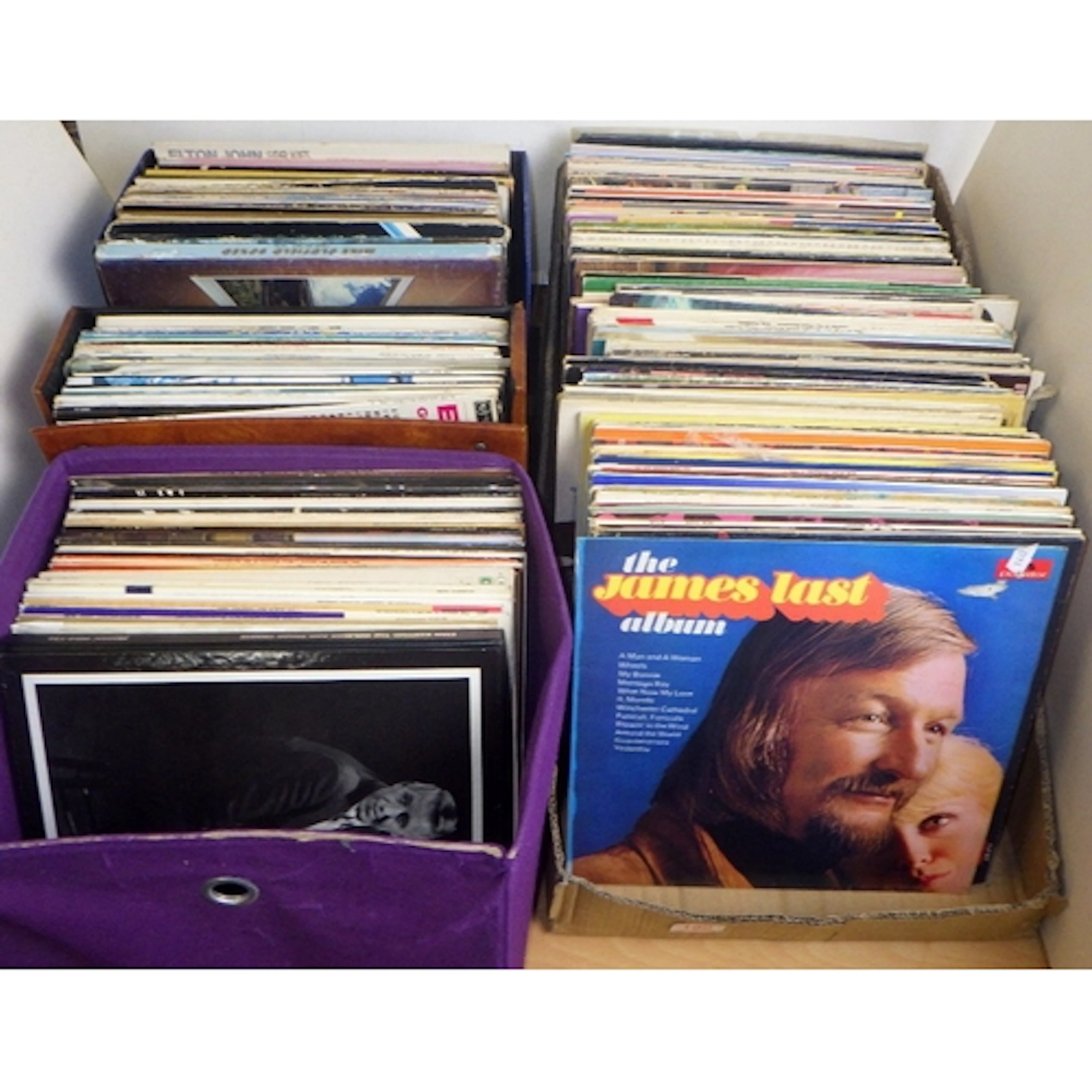 A qty of mixed genre LPs