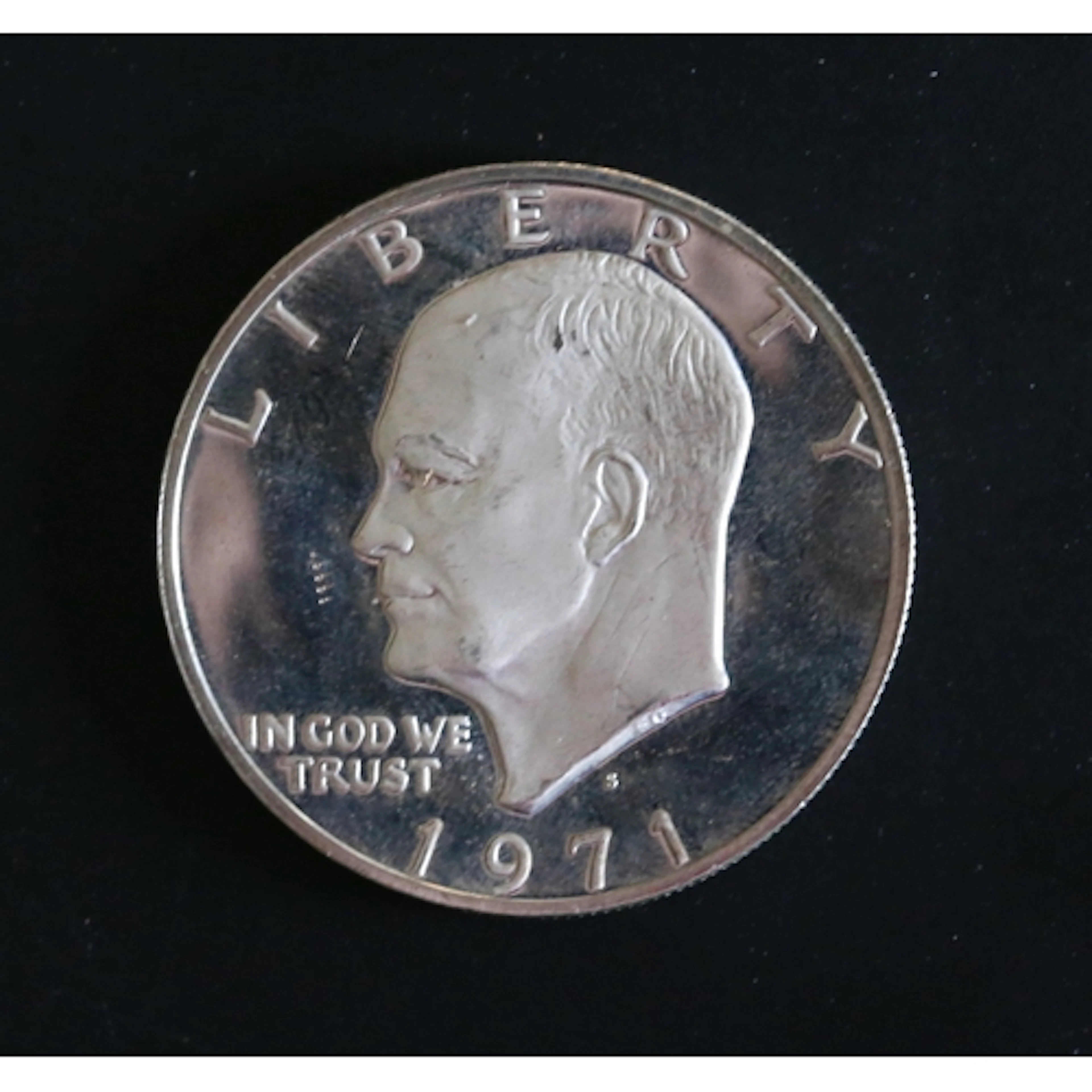 Silver United States of America Eisenhower Dollar Coin Flyin...