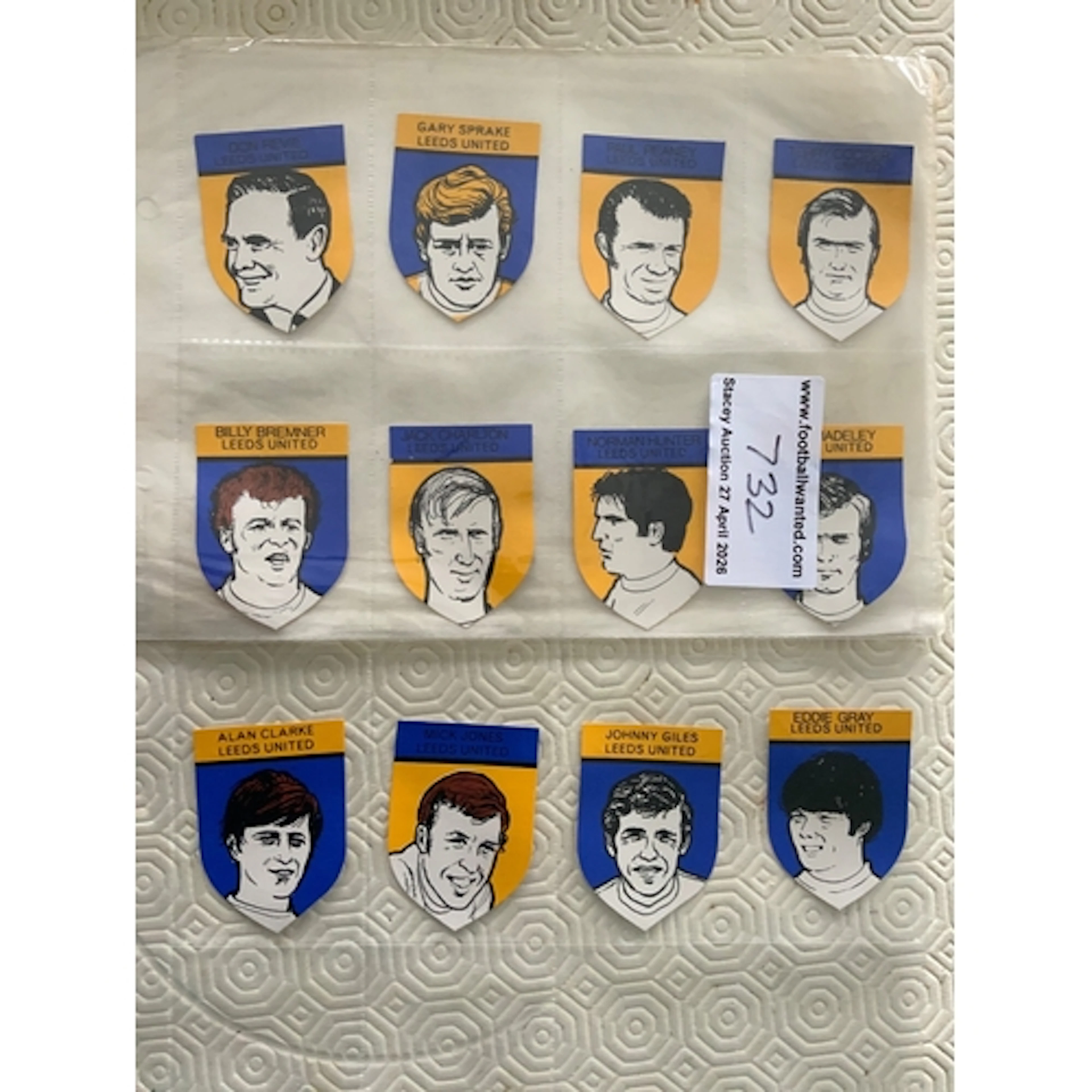 Leeds United Complete Babs Football Cards: Full set of 12 ca...