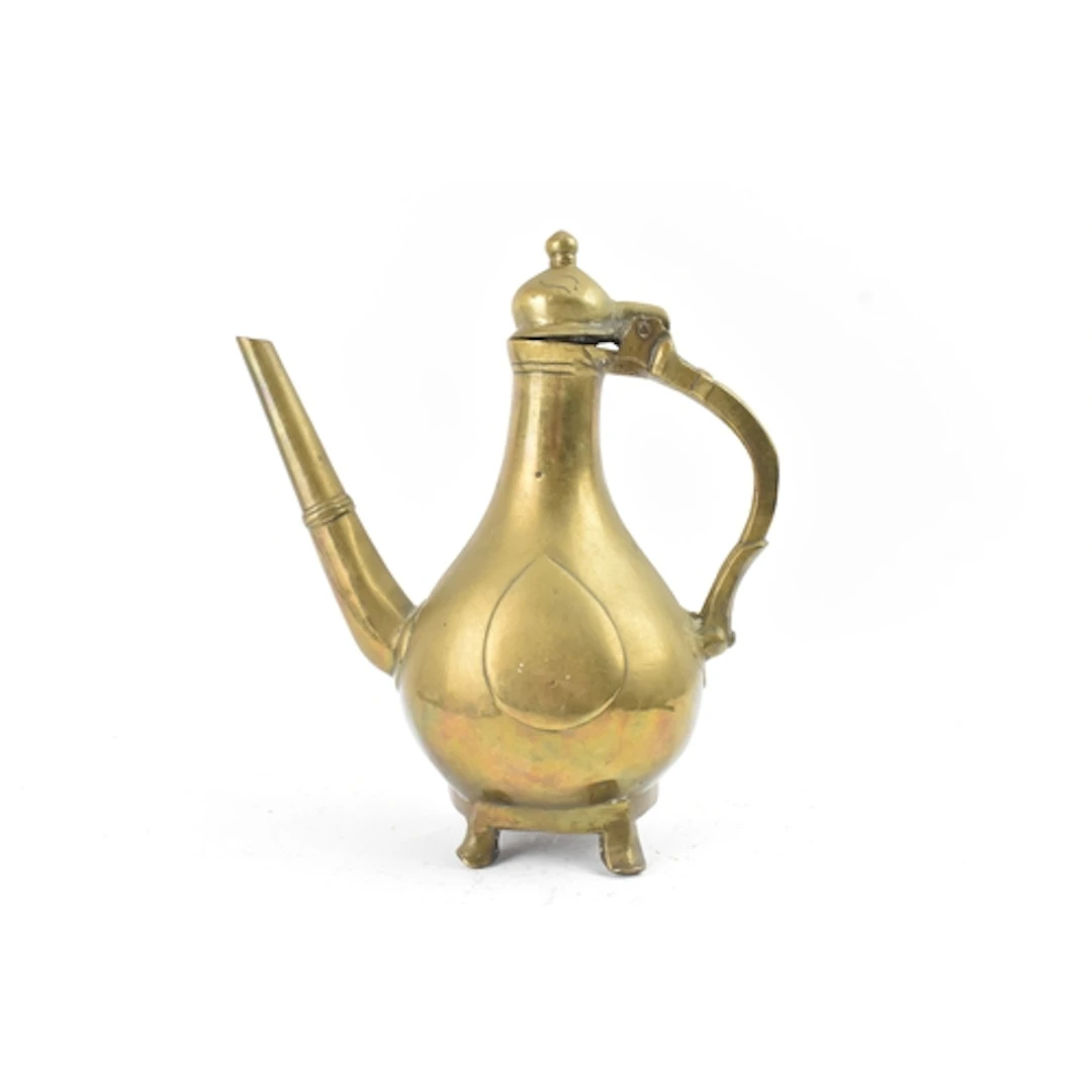 A 19th century bronze Mughal Ewer or Coffee Pot (Aftaba), of...