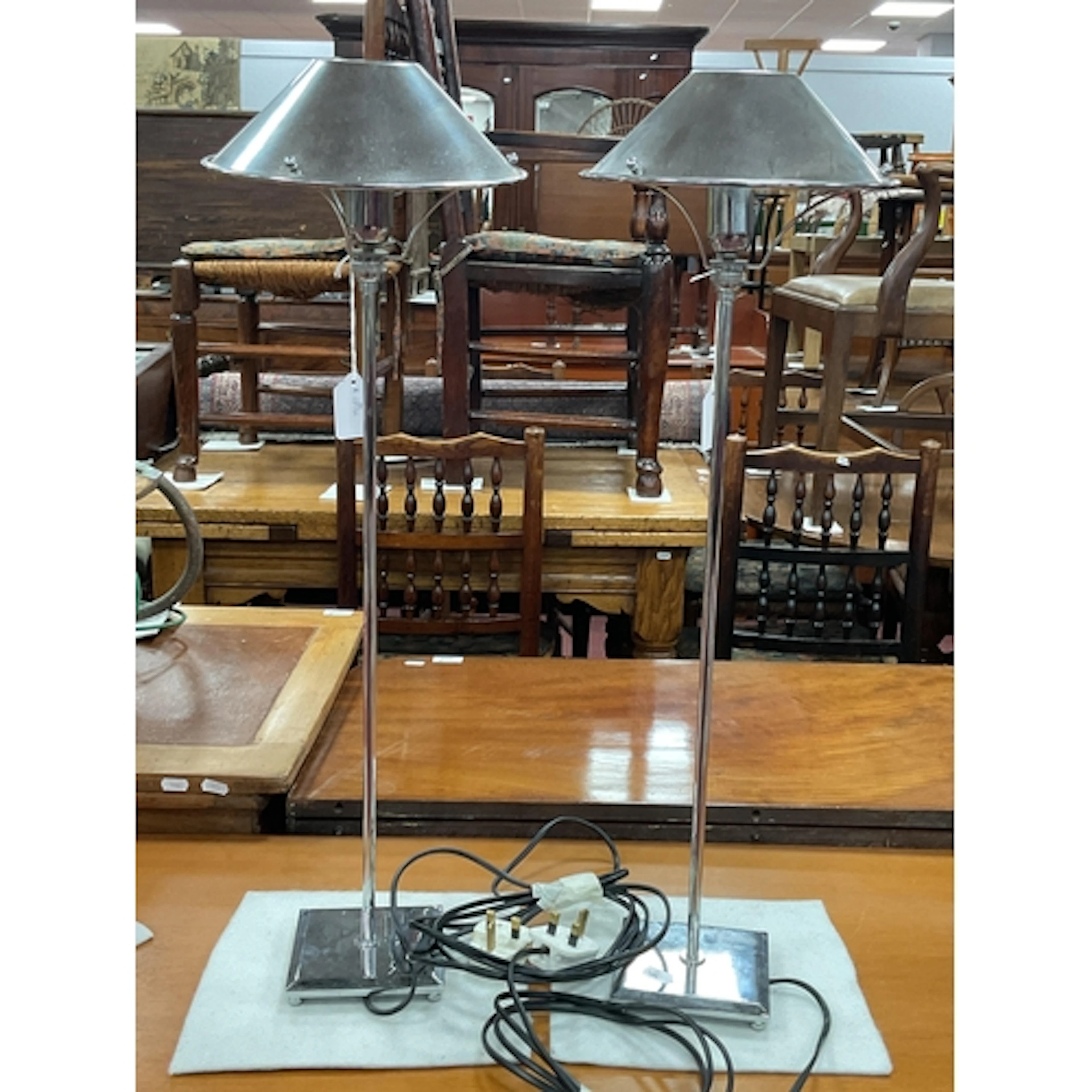 A Pair of Anna Lari & Co Italian-made Ambra Table Lamps in c...