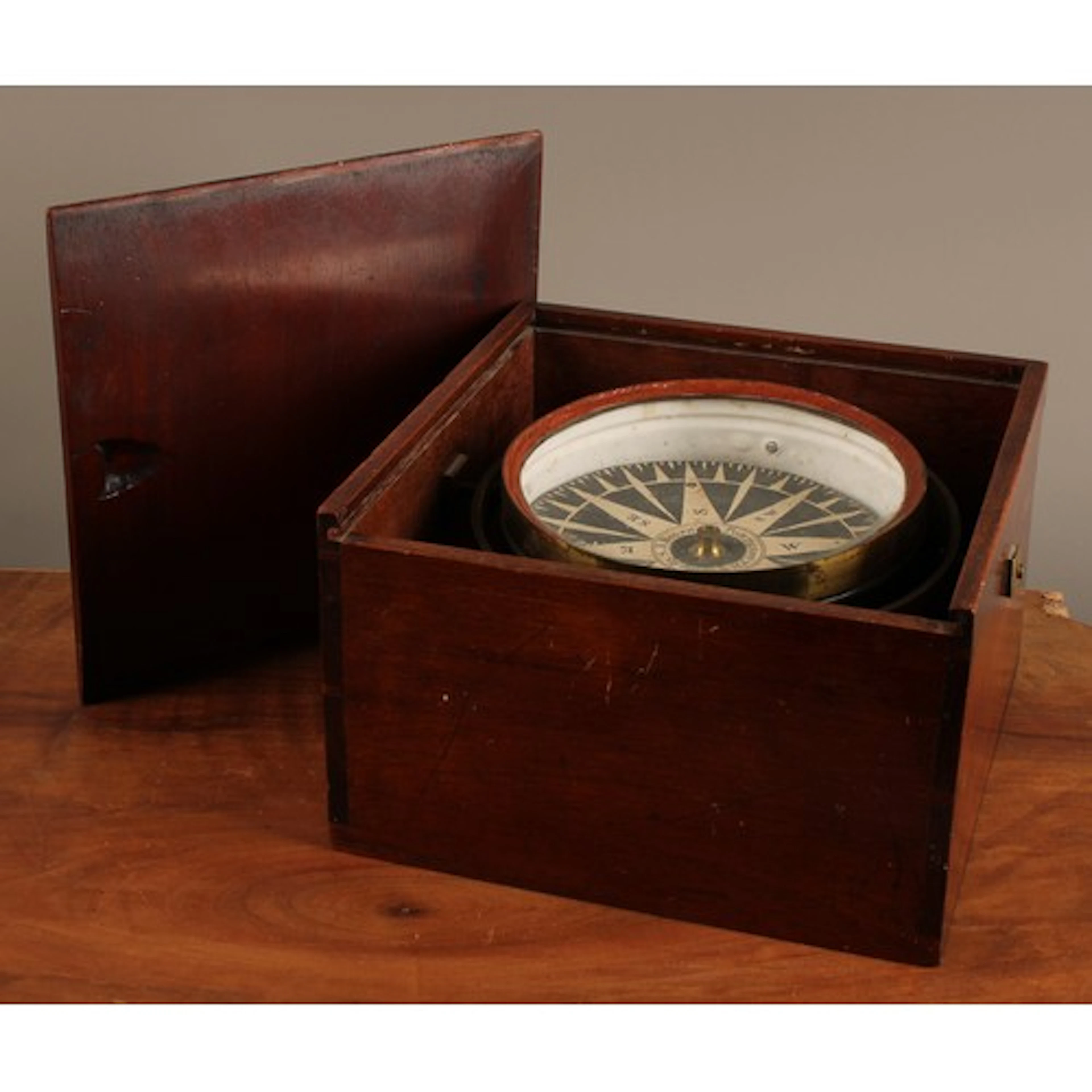An early 20th century maritime gimbal compass, by S J Browni...