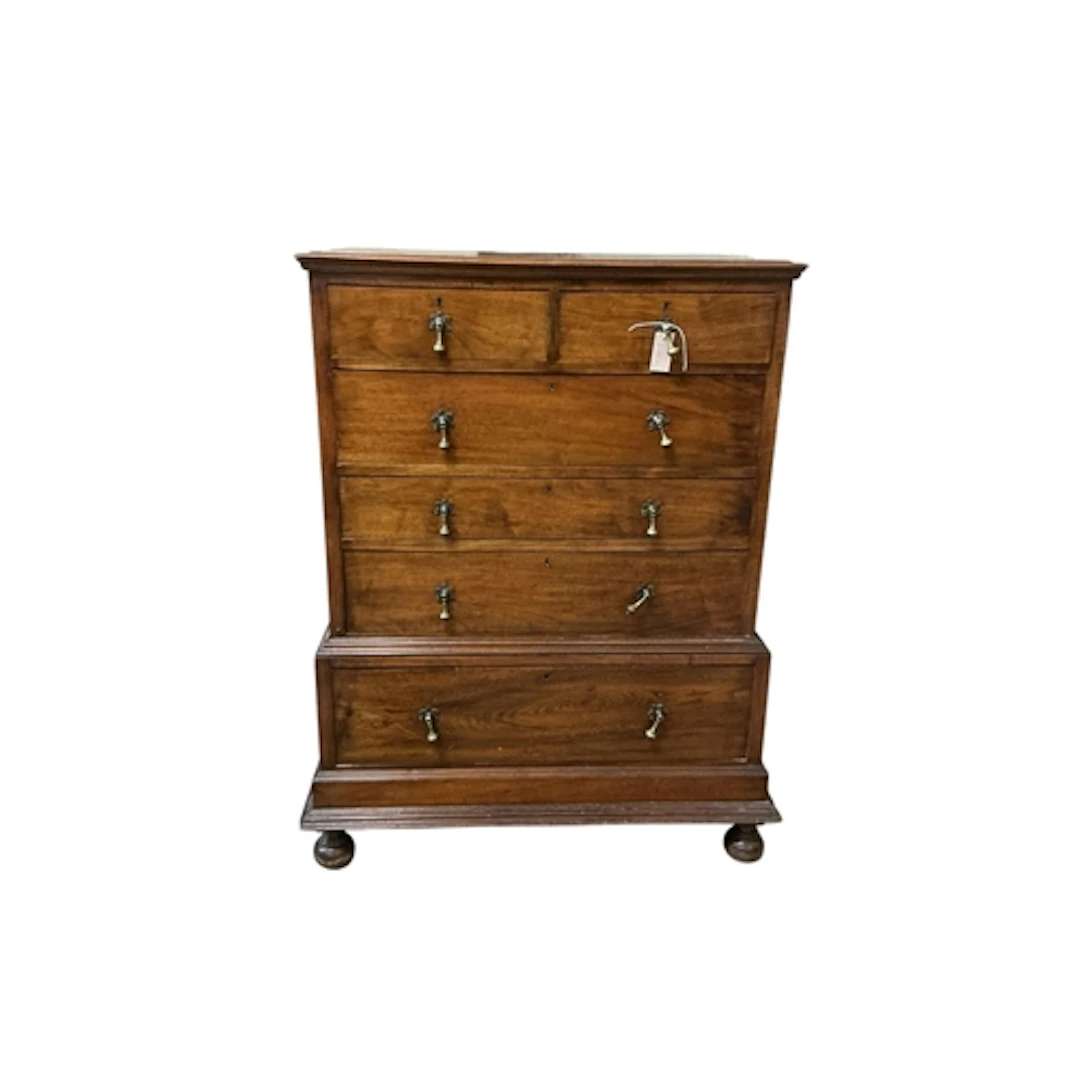 A 1920's mahogany chest on stand, width 100cm, depth 50cm, h...