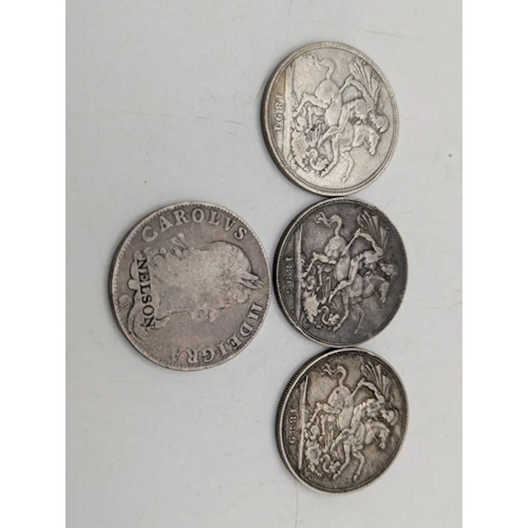 Silver coinage to include a British King Charles II crown wi...