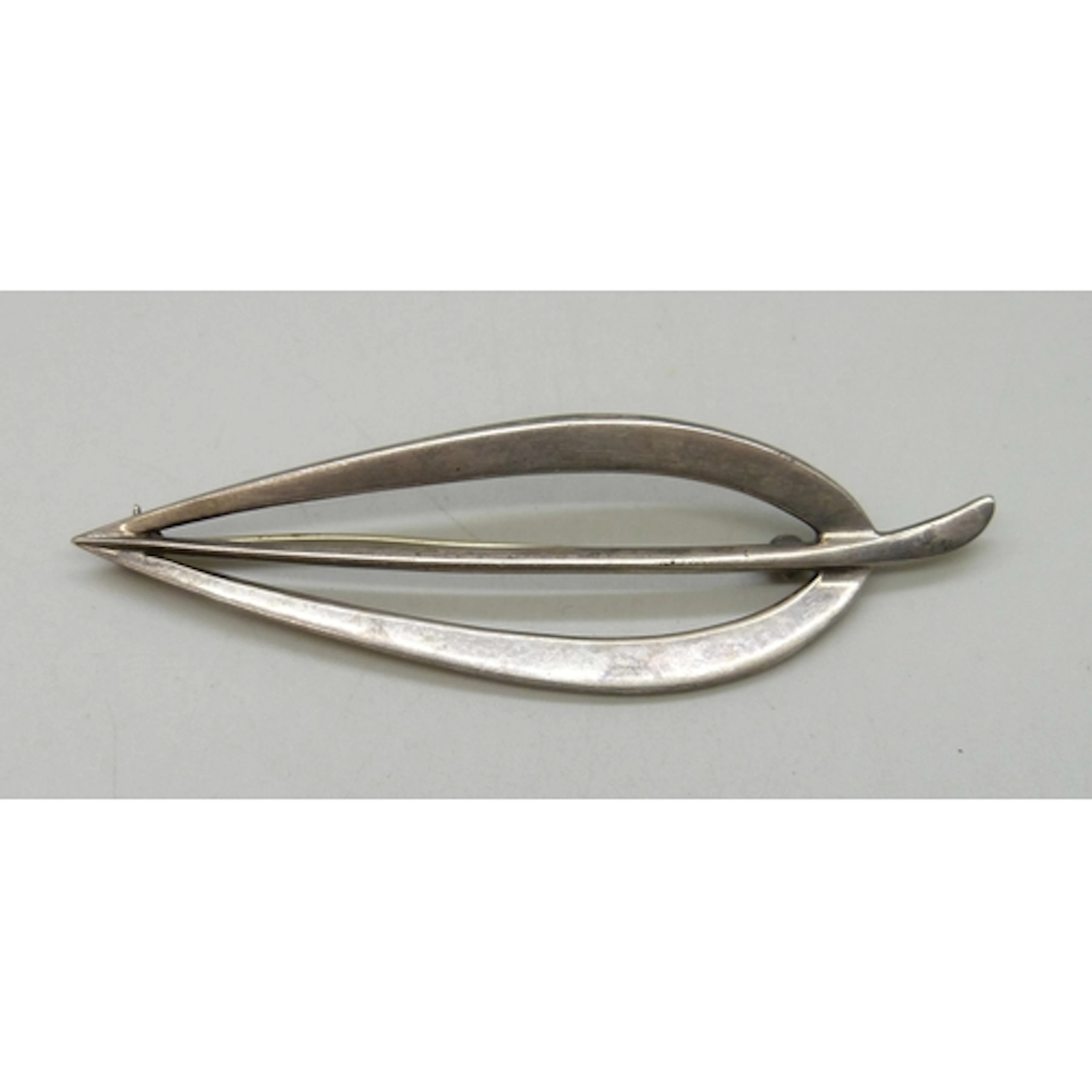 Just Andersen, a large Danish silver leaf design brooch, no....