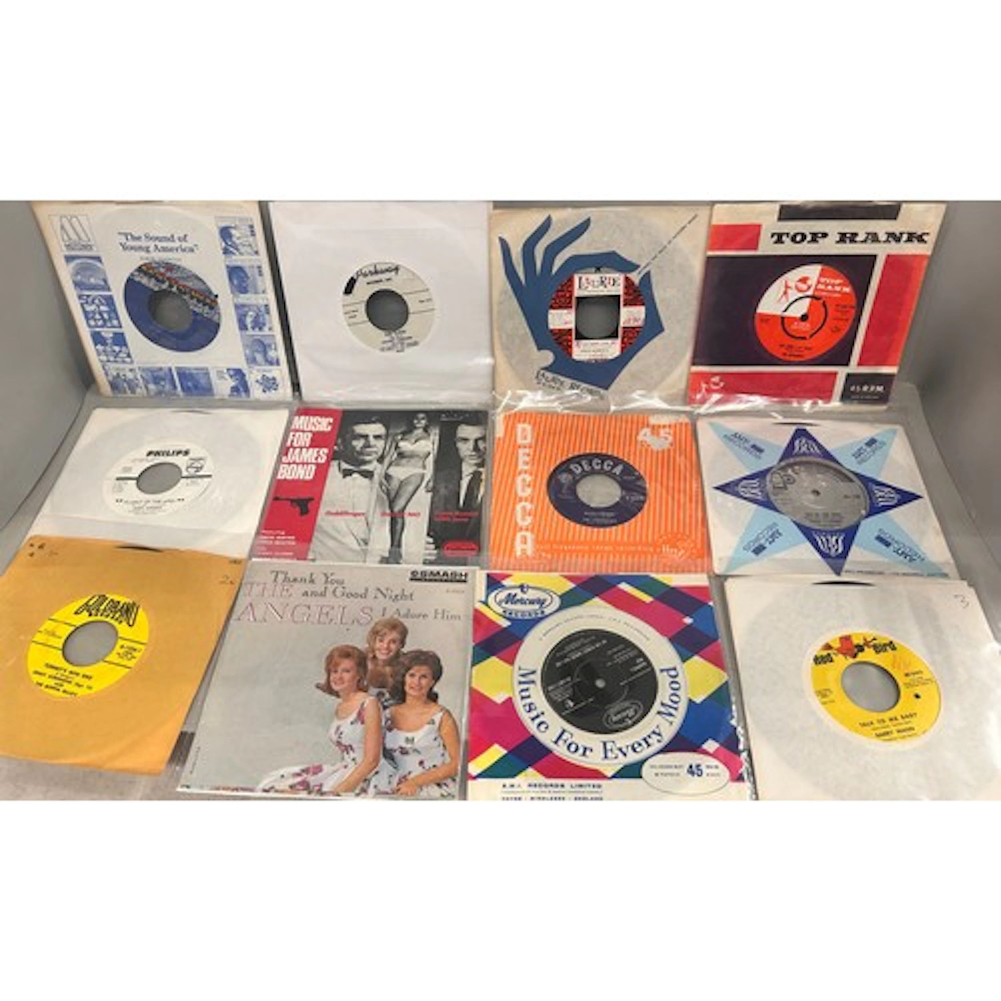 Large collection of 45rpm 7" singles to include The Angels, ...
