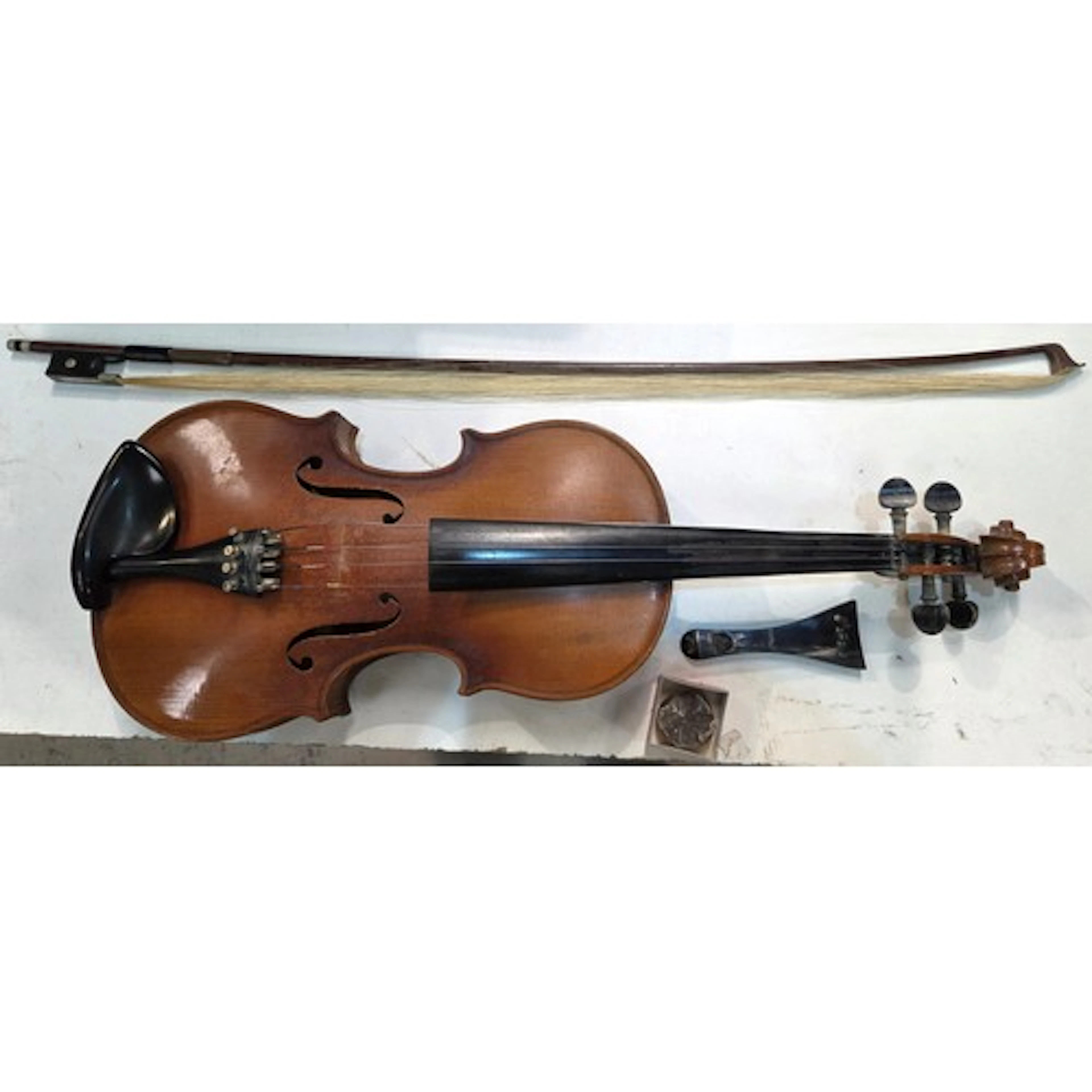 A late 19th/ Early 20th century Violin with two piece back b...