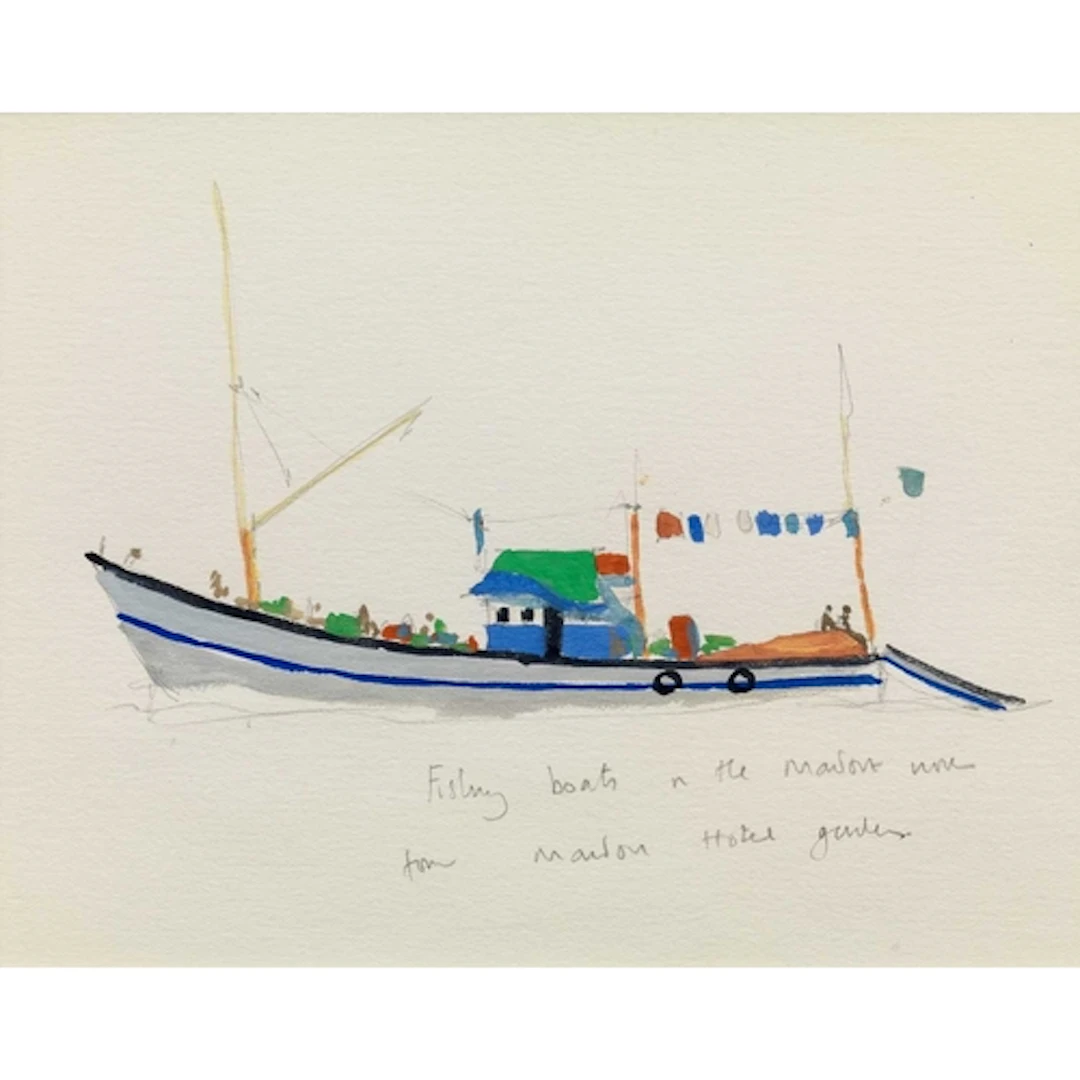 § John MILLER (1931-2002) Fishing Boat on the Mandovi River ...