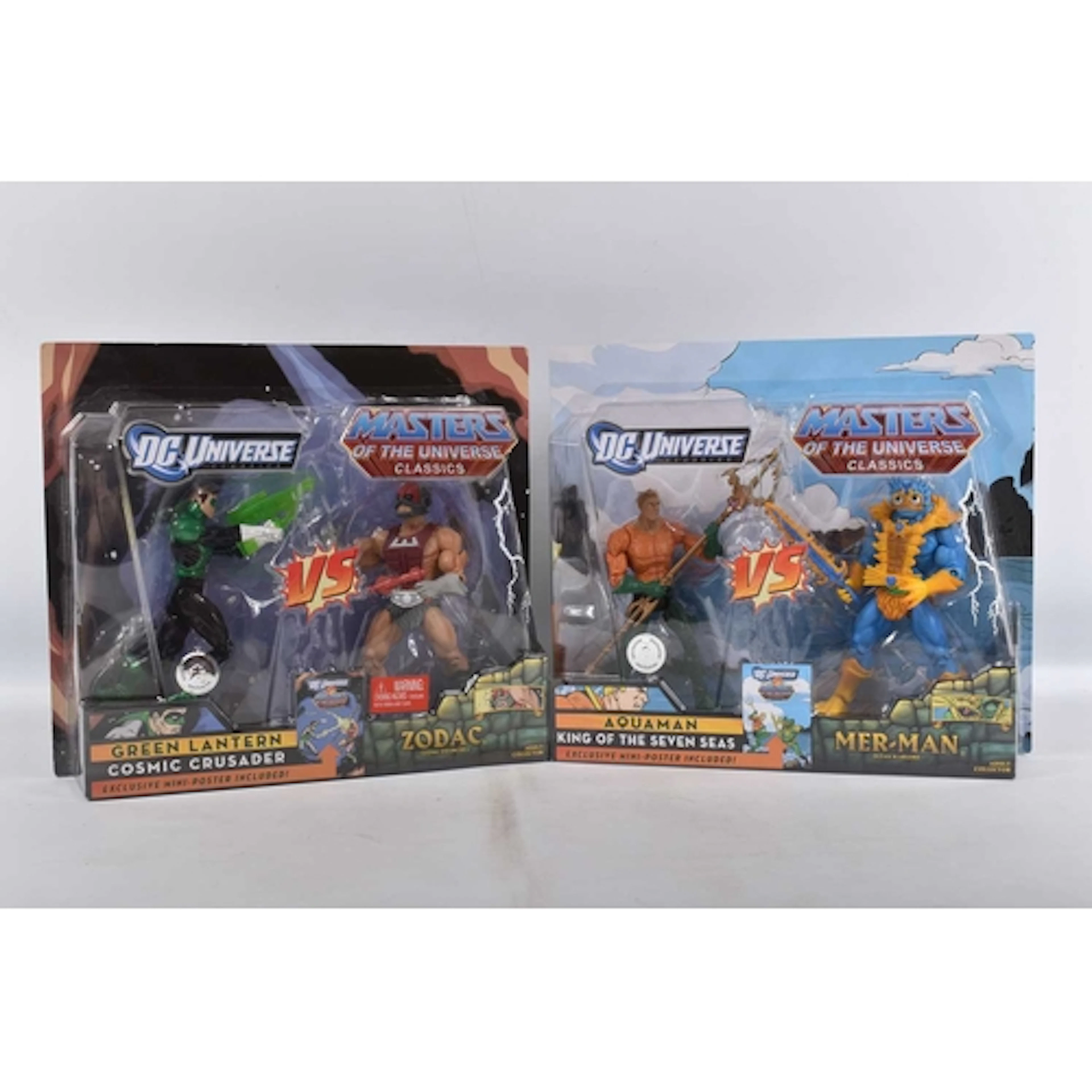 TWO SEALED CARDED MATTEL DC UNIVERSE VS MASTERS OF THE UNIVE...