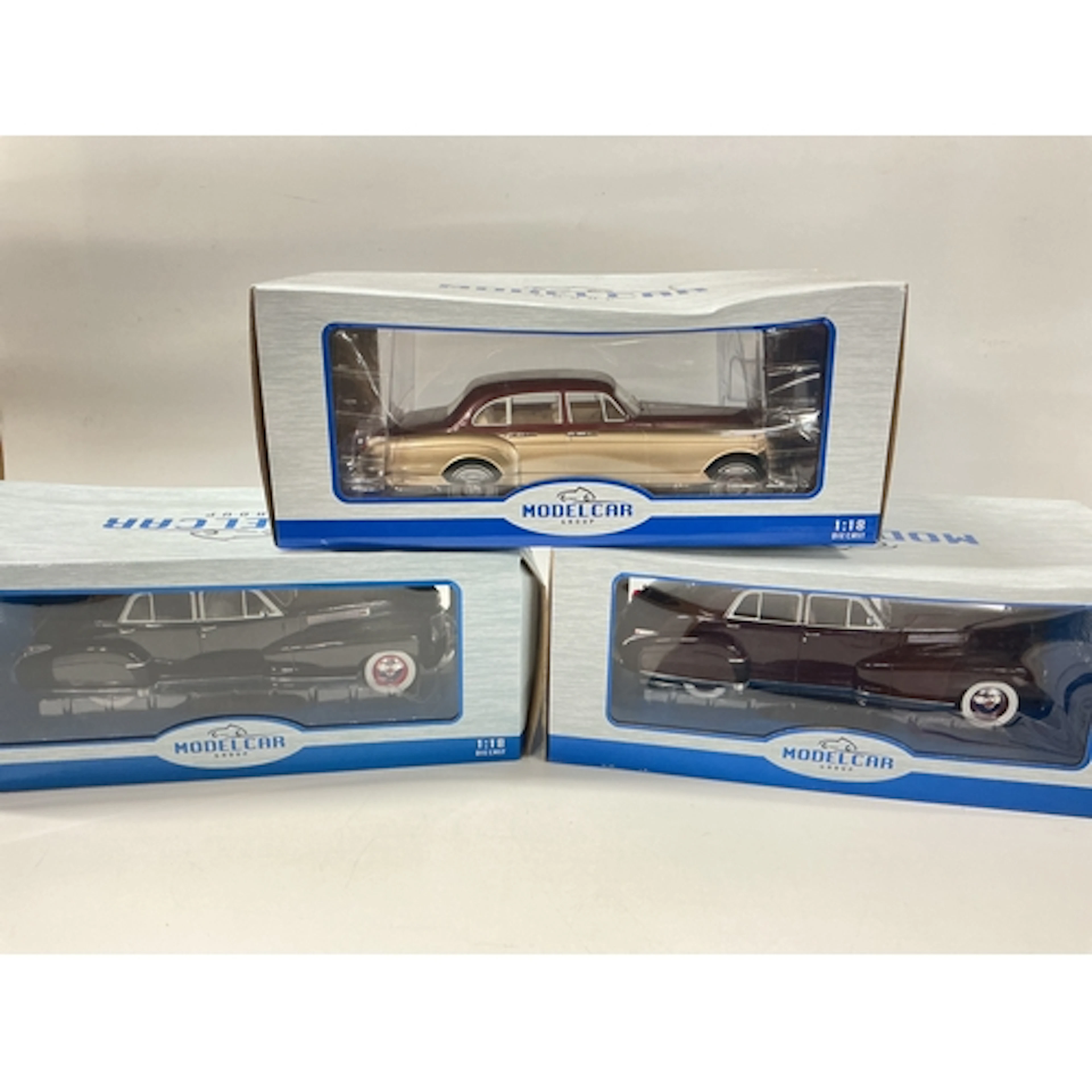 3 Boxed 1/18 Scale Model car Group Diecast, No Reserve.