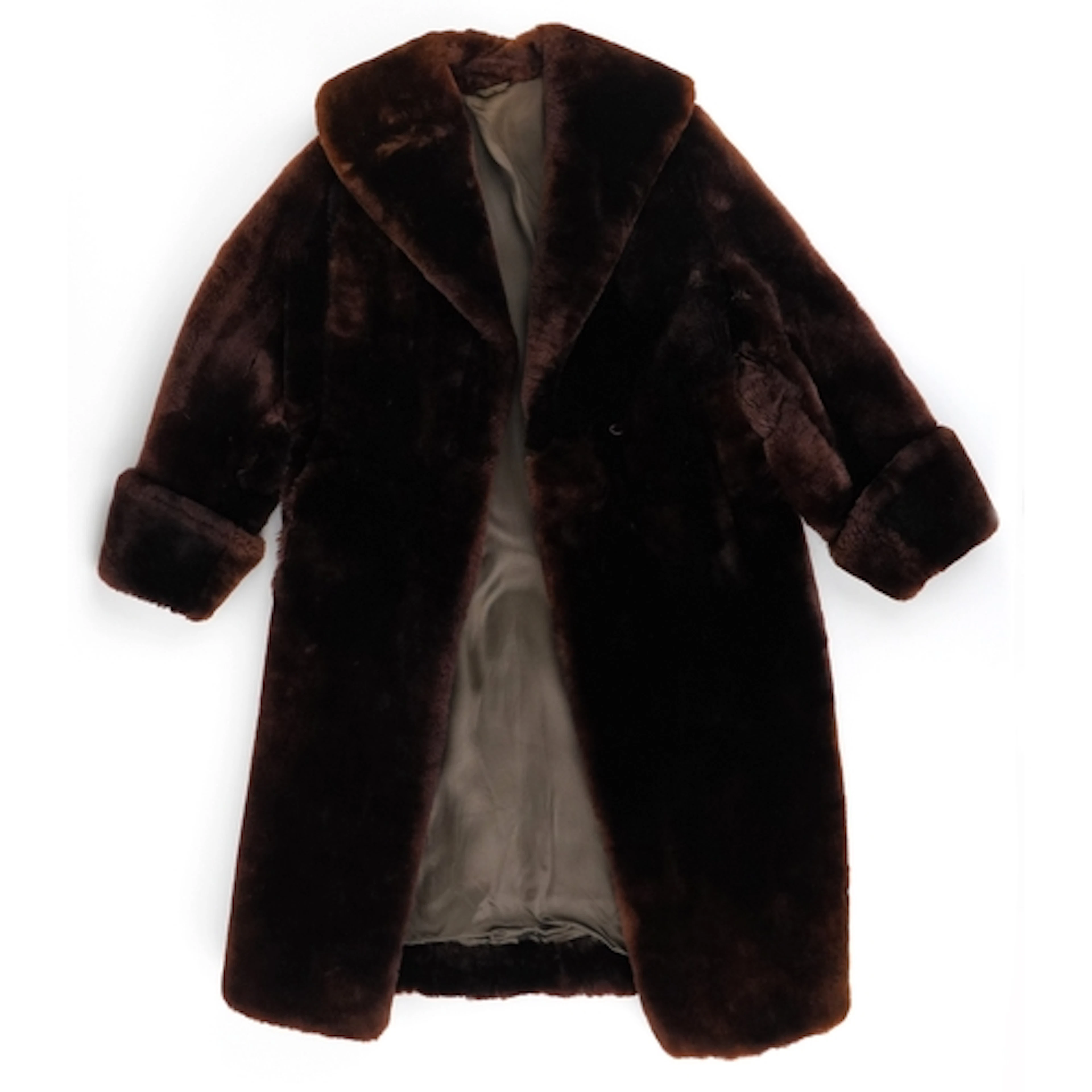 Vintage ladies beaver lamb/mouton fur coat, pit to pit 56cm ...