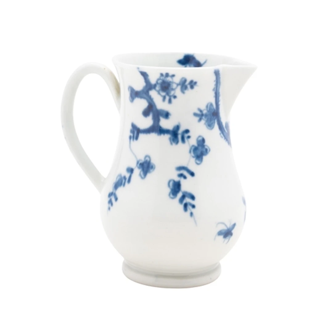 A fine early First Period Worcester blue and white sparrow-b...