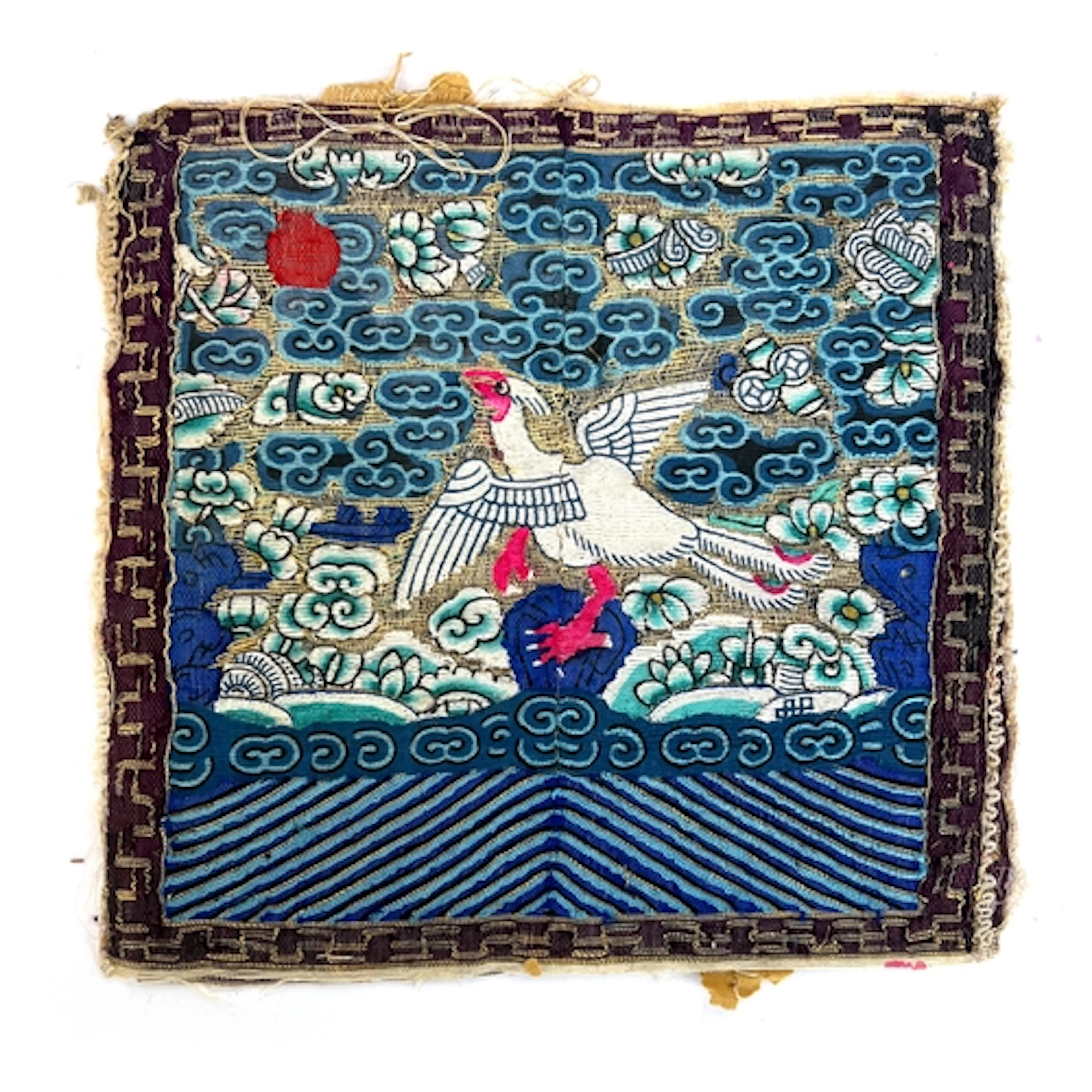 An early 20th century Chinese rank badge depicting a silver ...