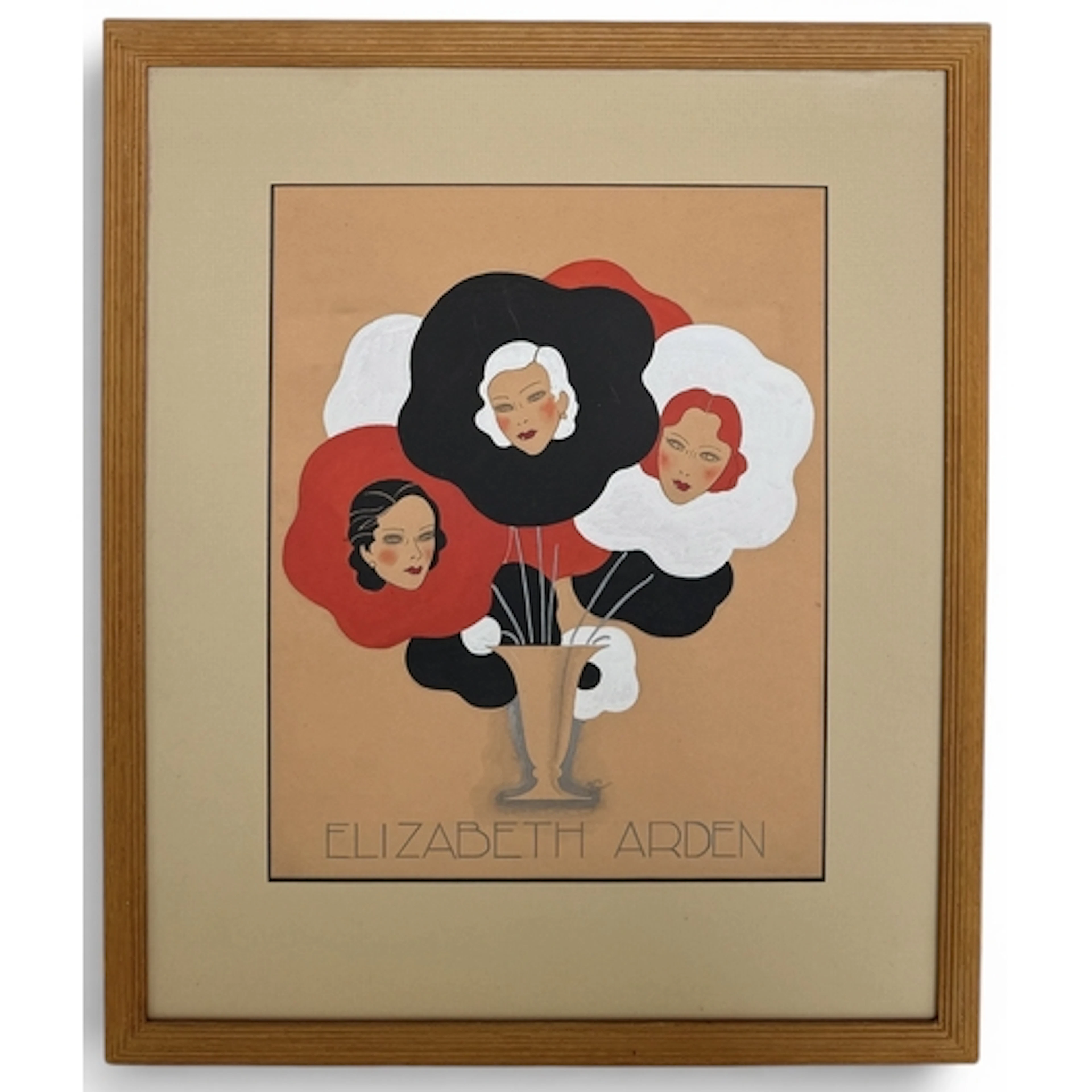 GUY SABRAN (BRITISH B.1902): ELIZABETH ARDEN Watercolour and...