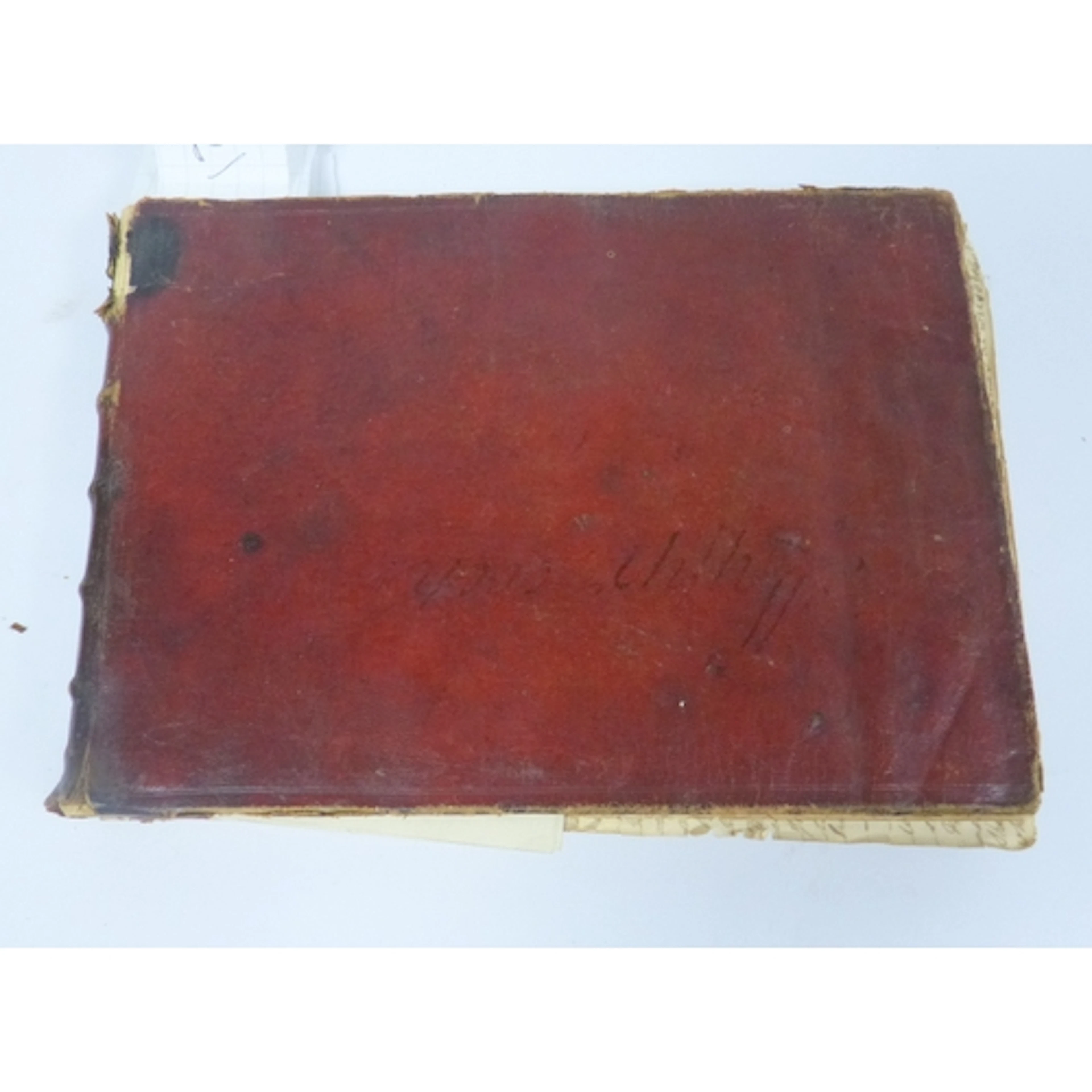Late Georgian commonplace book. Folio, oblong bound in limp...