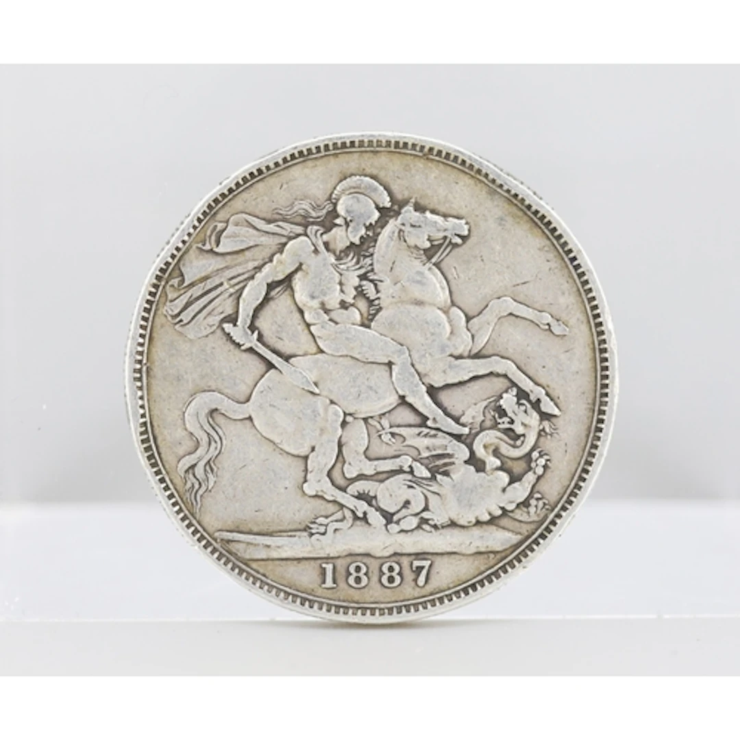 Sterling Silver British Crown Coin, Queen Victoria Jubilee H...