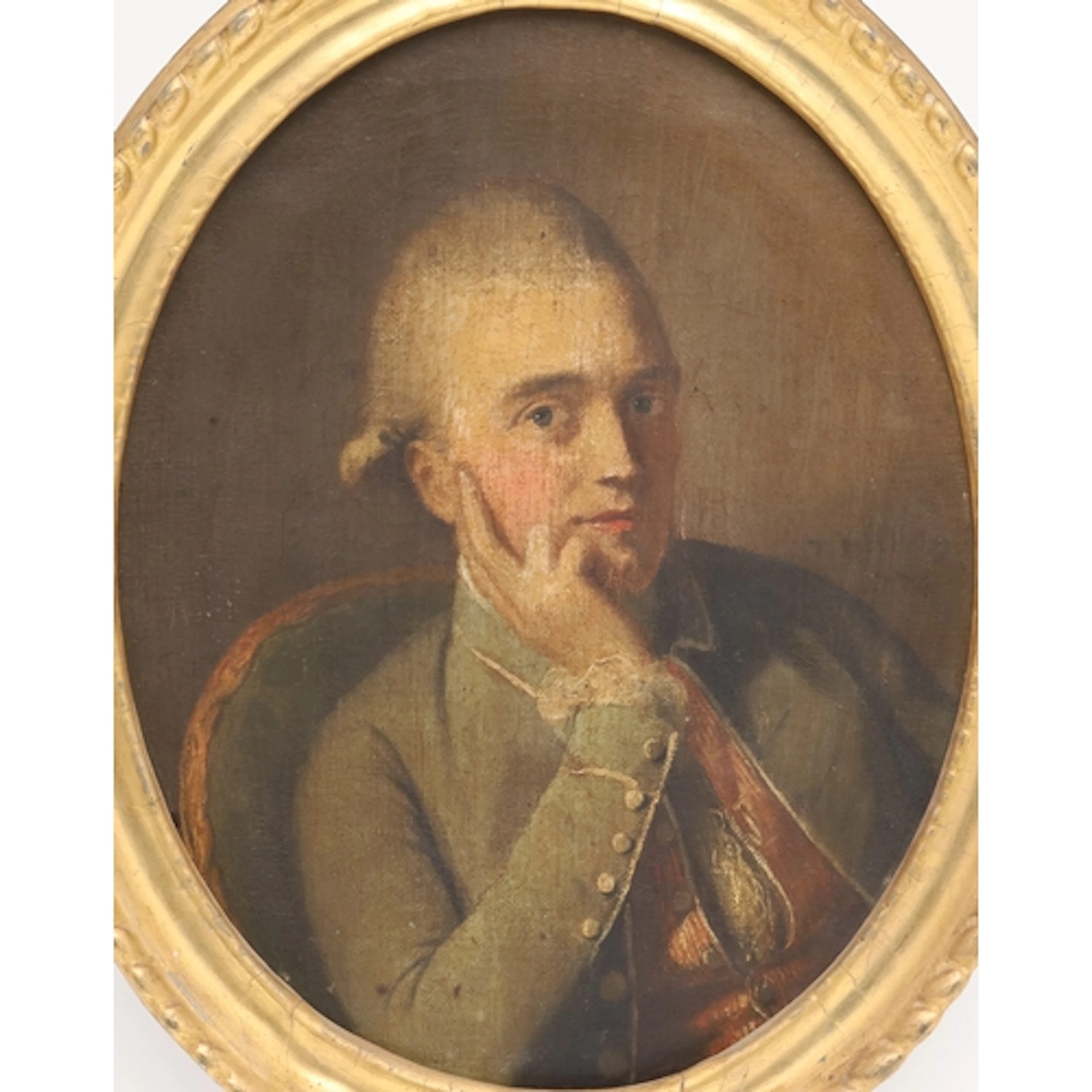 ENGLISH SCHOOL, CIRCA 1780. HEAD AND SHOULDER PORTRAIT OF A ...