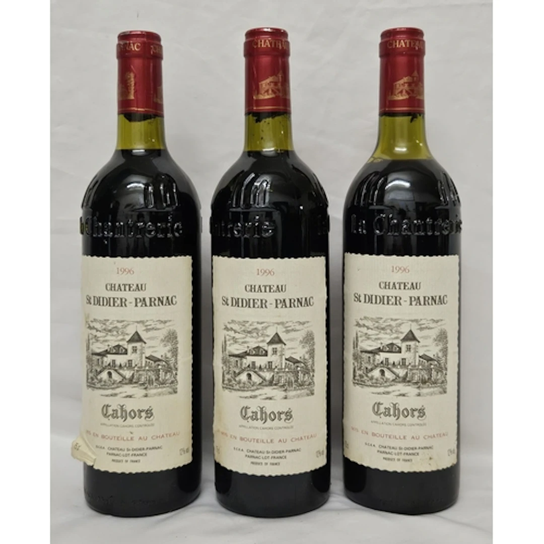 Red wine: Cahors Chateau St Didier-Parnac 1996 (3 75 cl bott...
