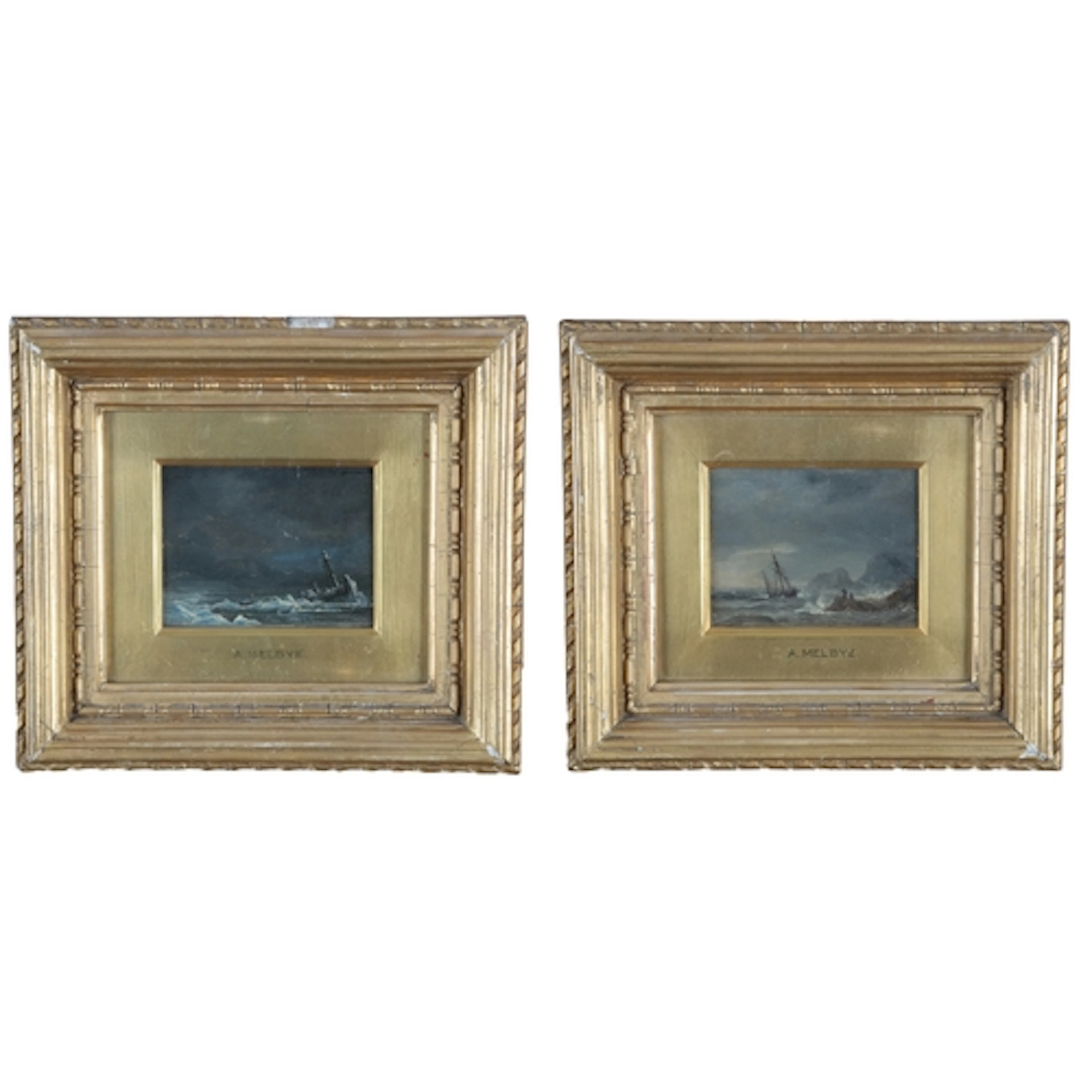 Attributed to Anton Melbye (Danish, 1818-1875) Shipwreck sc...